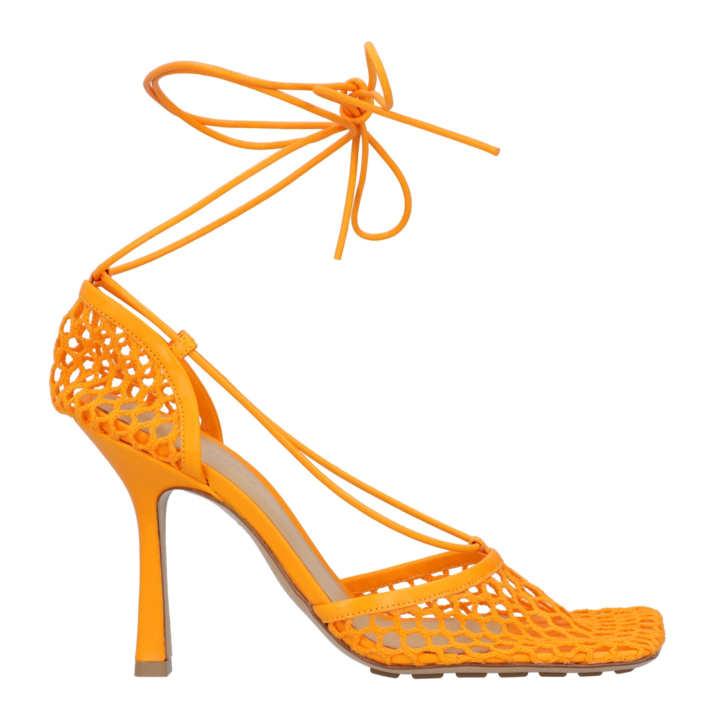 Stretch Lace-Up Sandal Orange