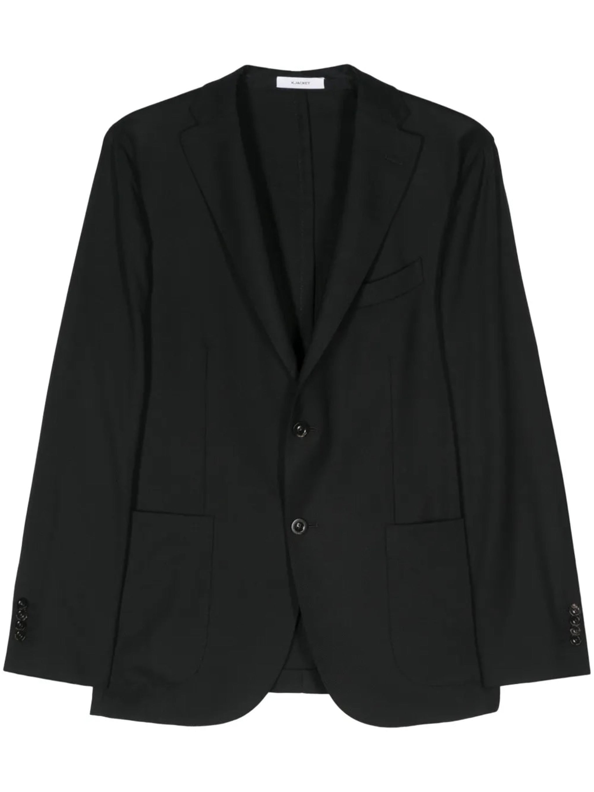Structured Wool Two-Button Blazer