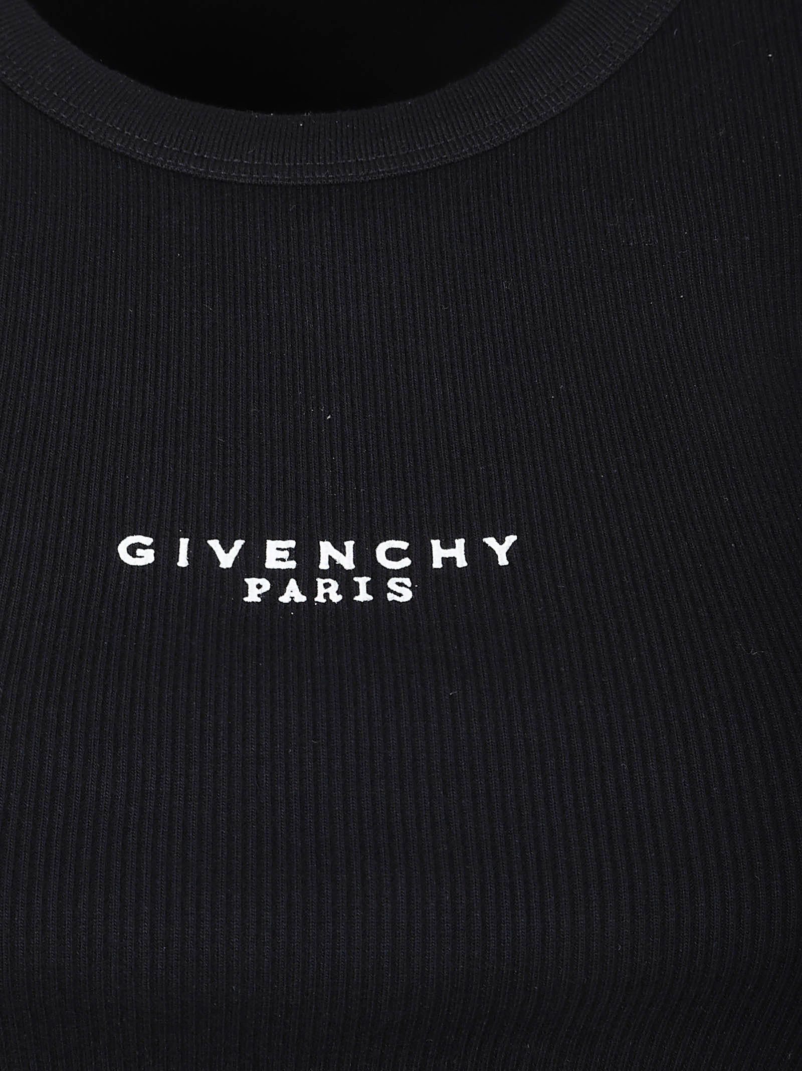 Fitted Black Ribbed Tank