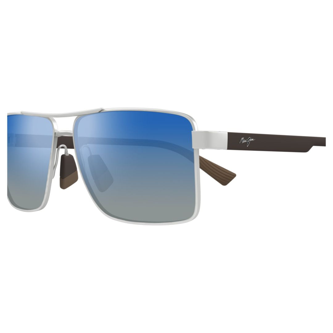 Piha Metal Frame Sunglasses with Blue Gradient Lenses