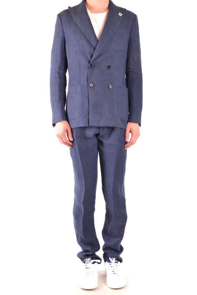 Double-Breasted Blue Hemp Jacket