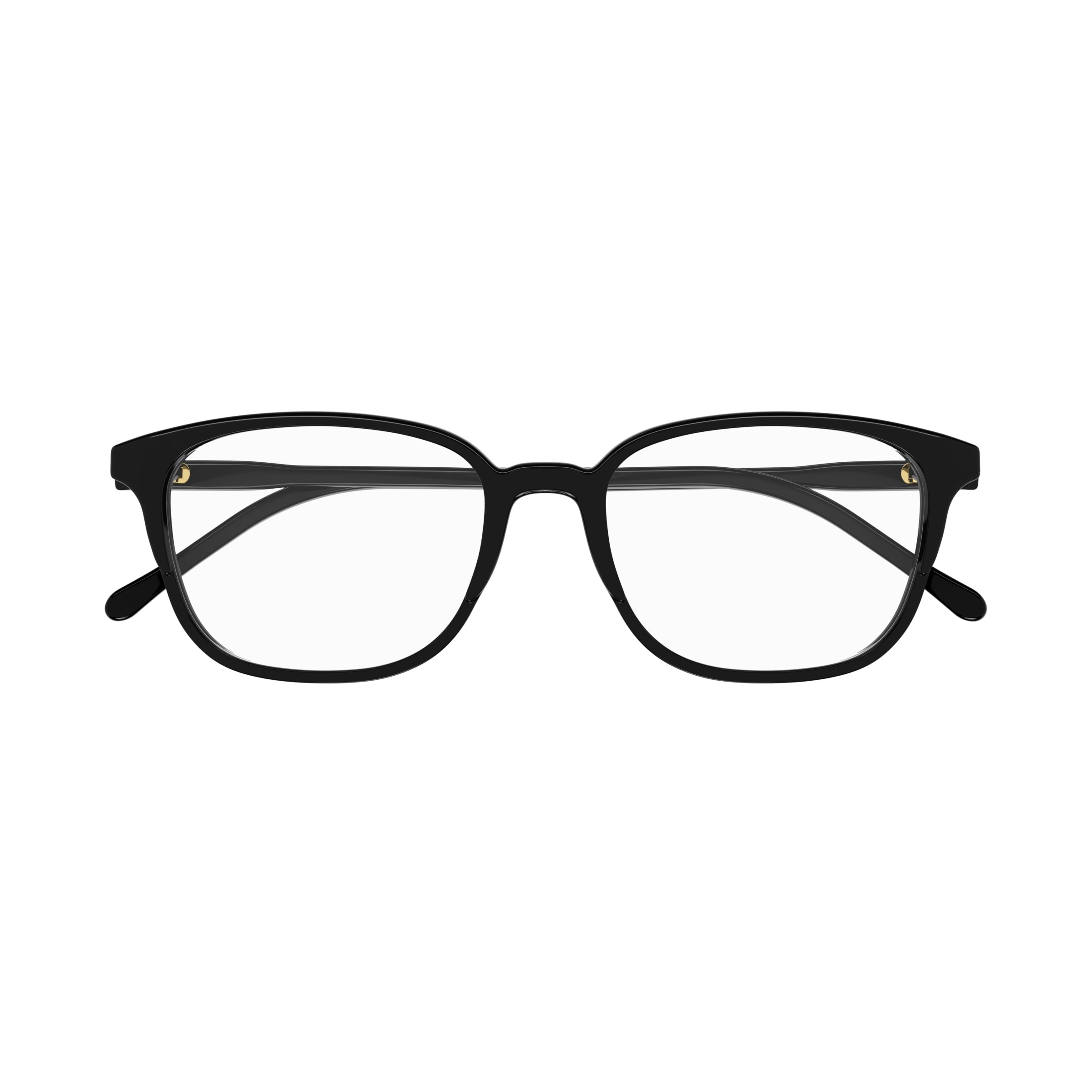 Gg1213o Glossy Black Acetate Square Frame Eyeglasses