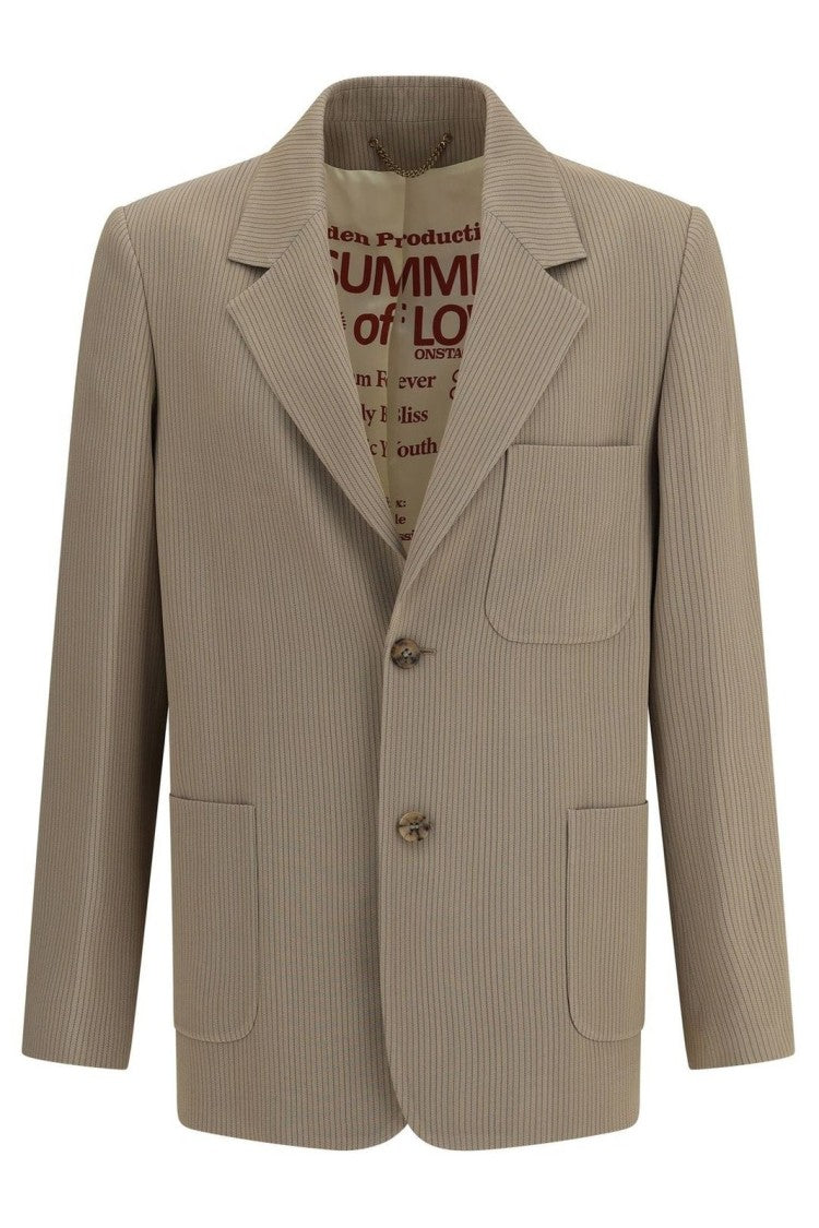 Structured Beige Jacket With Classic Design