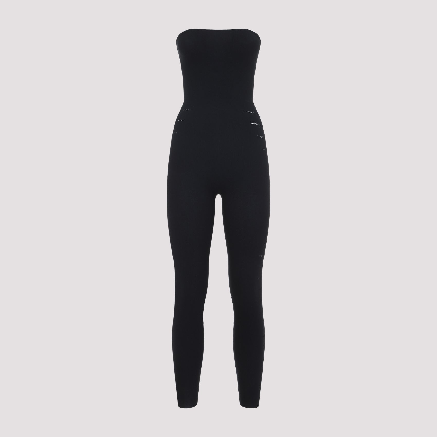 Strapless Fitted Jumpsuit With Textured Detailing