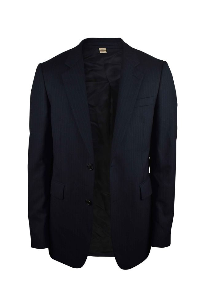 Navy Blue Pinstripe Suit Jacket