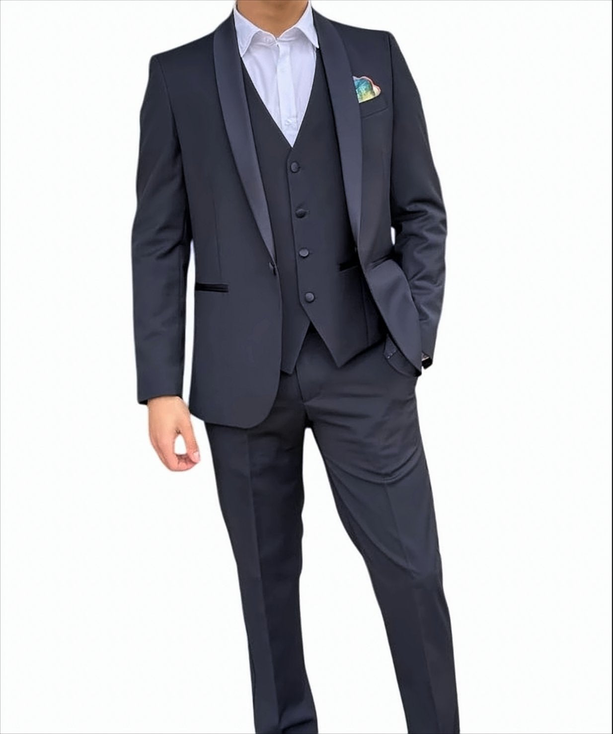 Tokyo Raso Tuxedo Suit With Peak Lapels