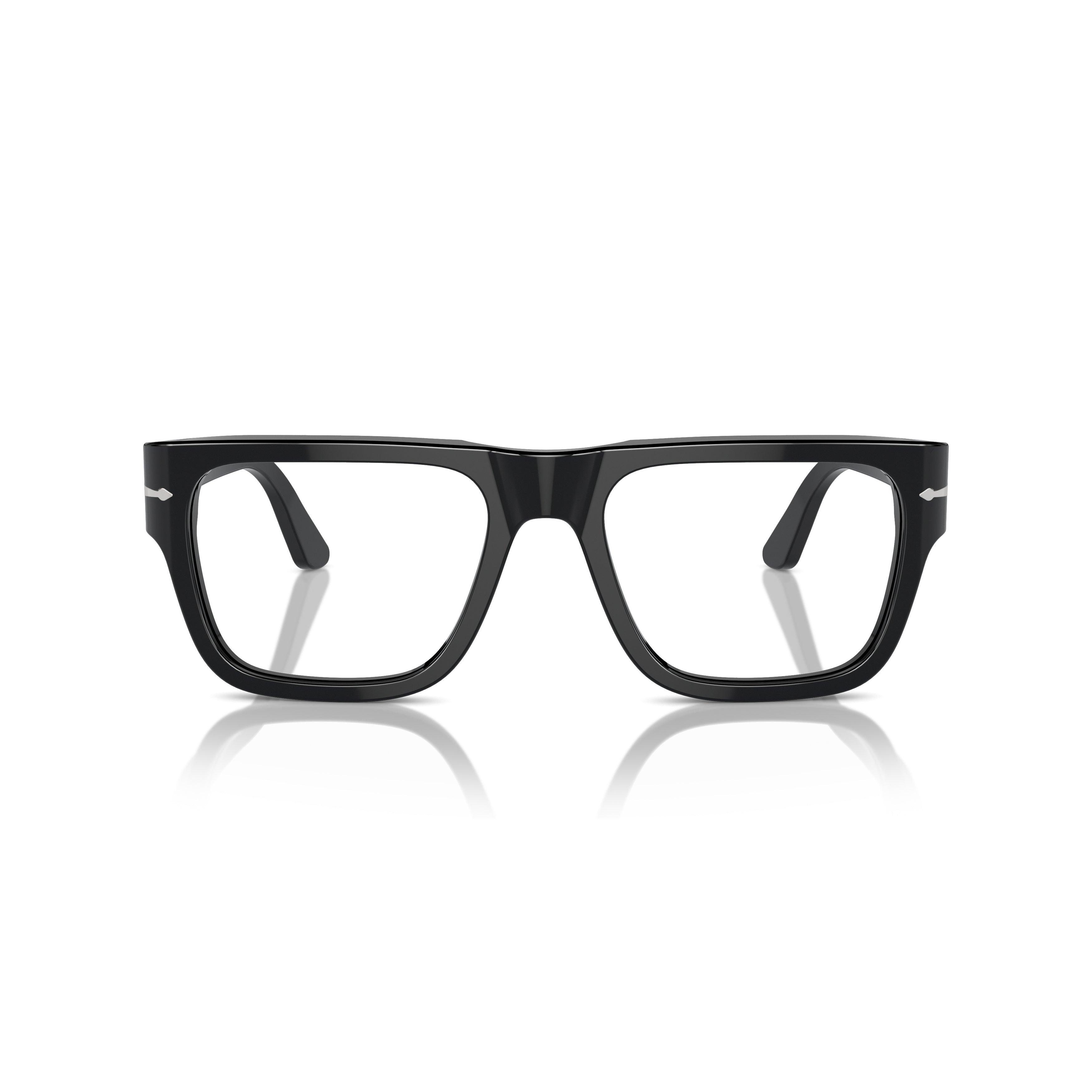 0po3348v Rectangular Acetate Eyeglasses with Silver Detail