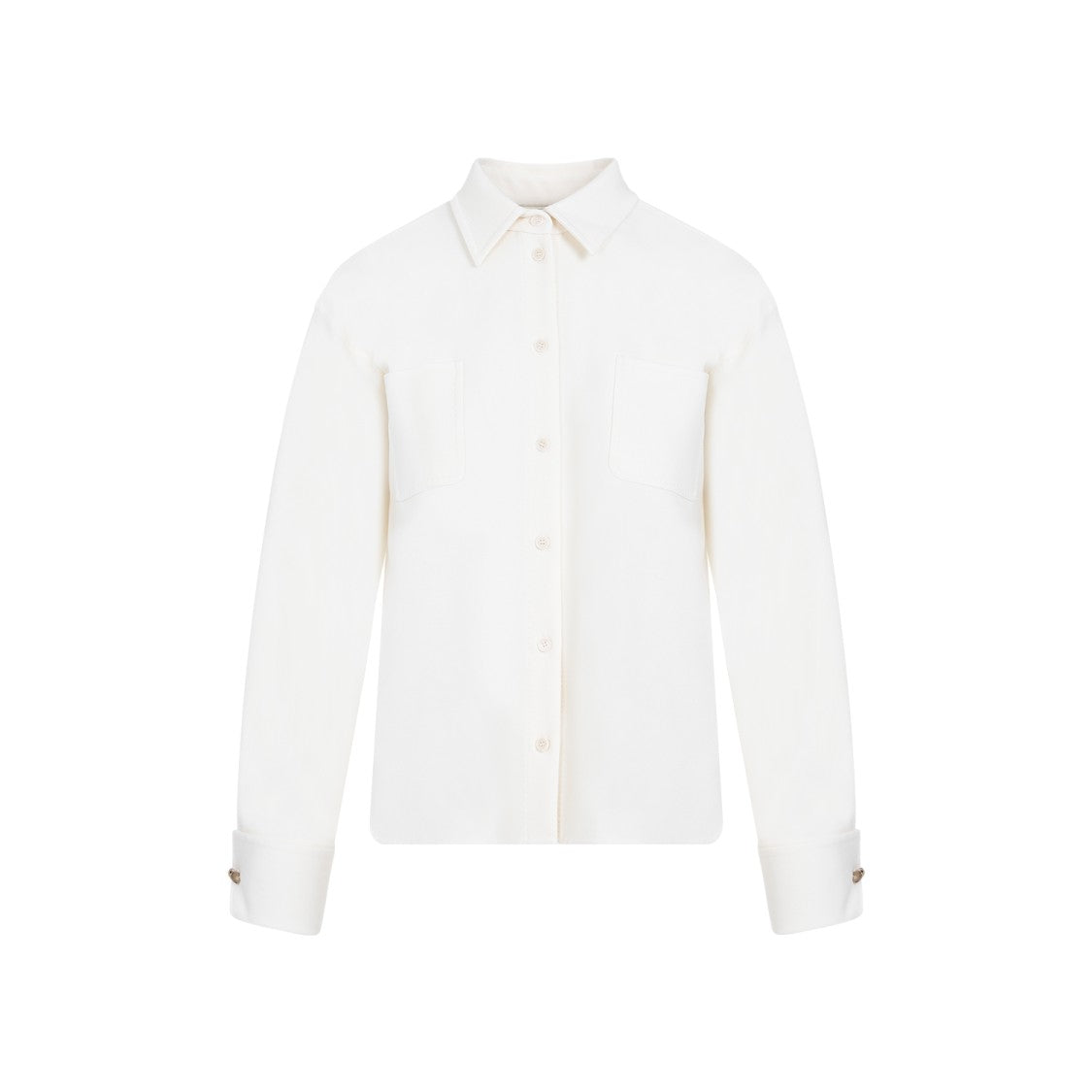 Tirolo White Virgin Wool Shirt Jacket