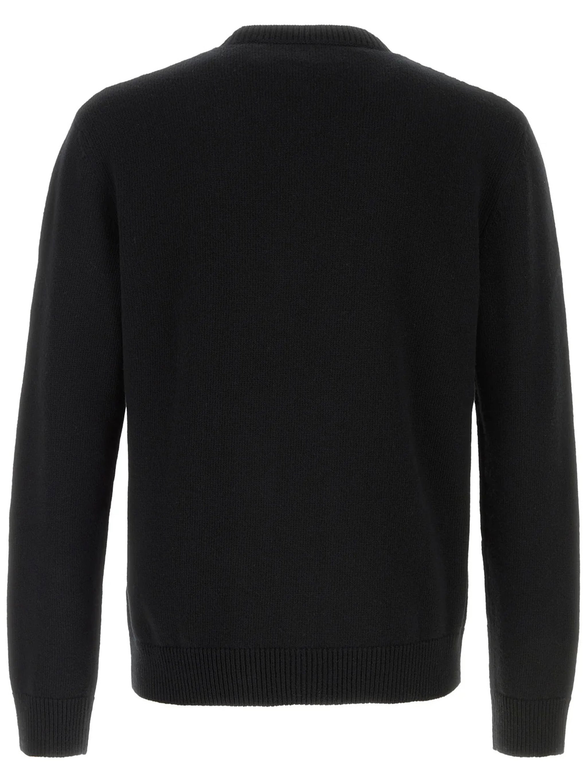 Knitted V-Shaped Pattern Pullover Sweater