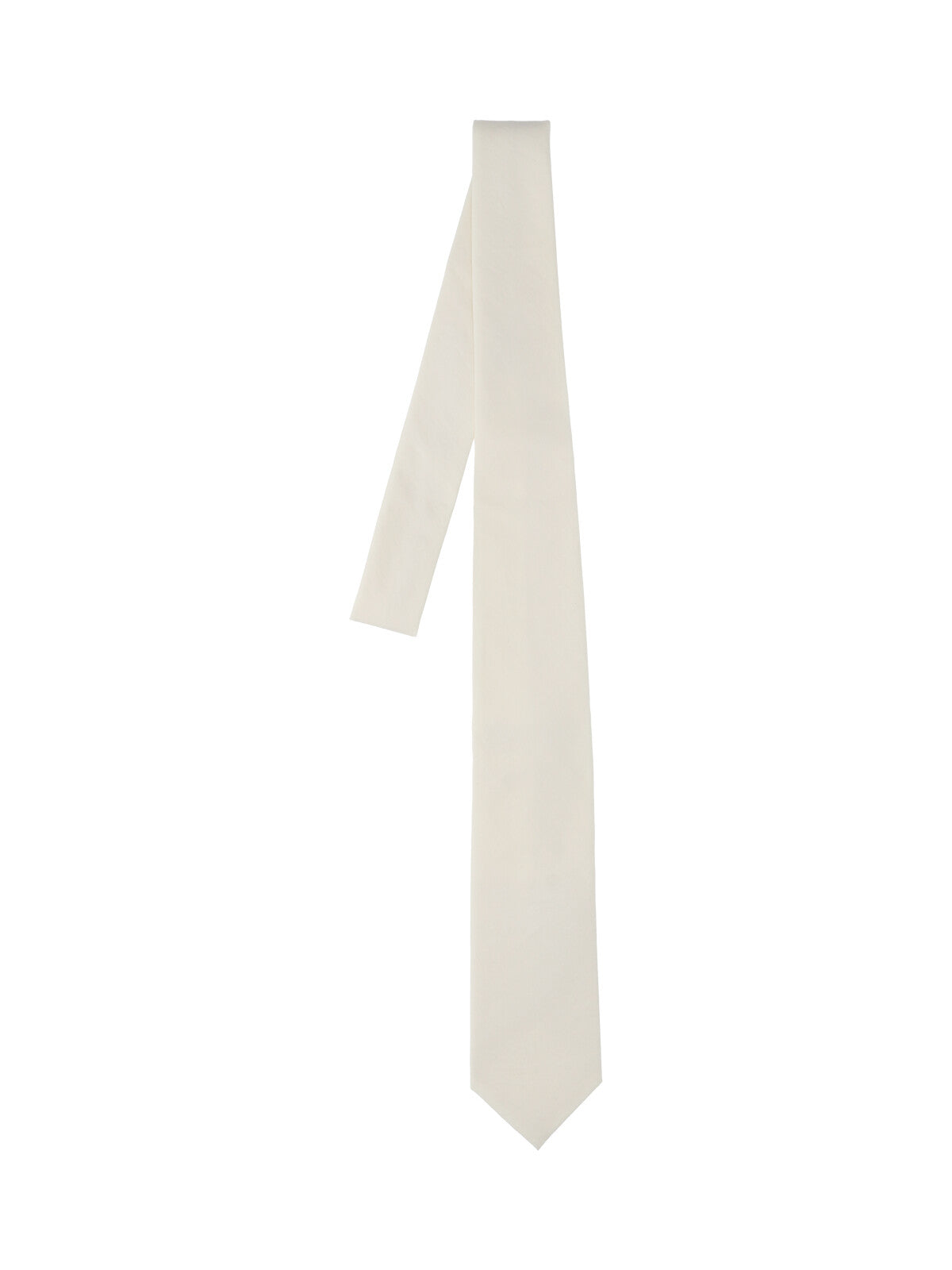Adjustable Cotton Tie in Soft Cream