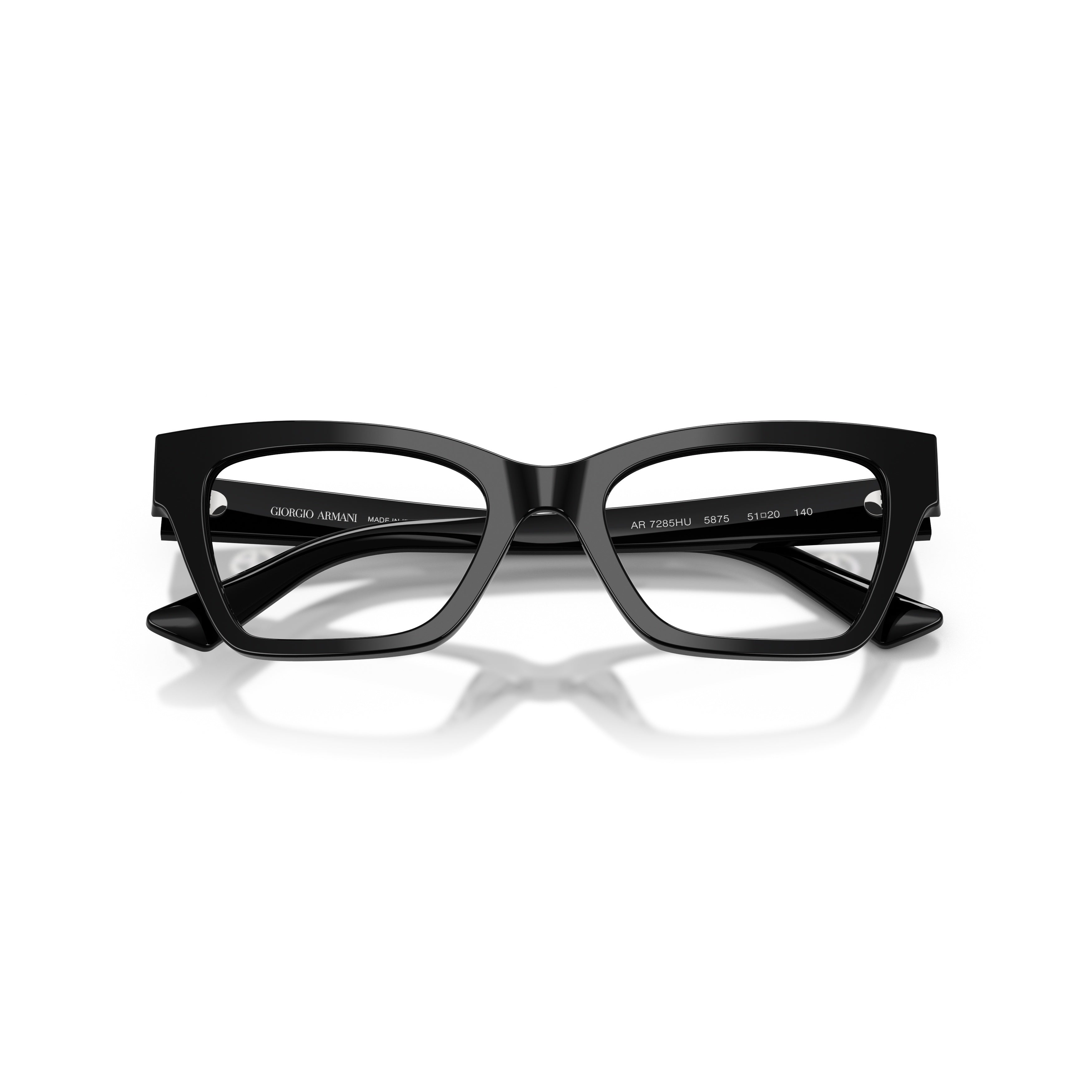 0ar7285hu Rectangular Black Acetate Eyeglasses with Logo Emblem