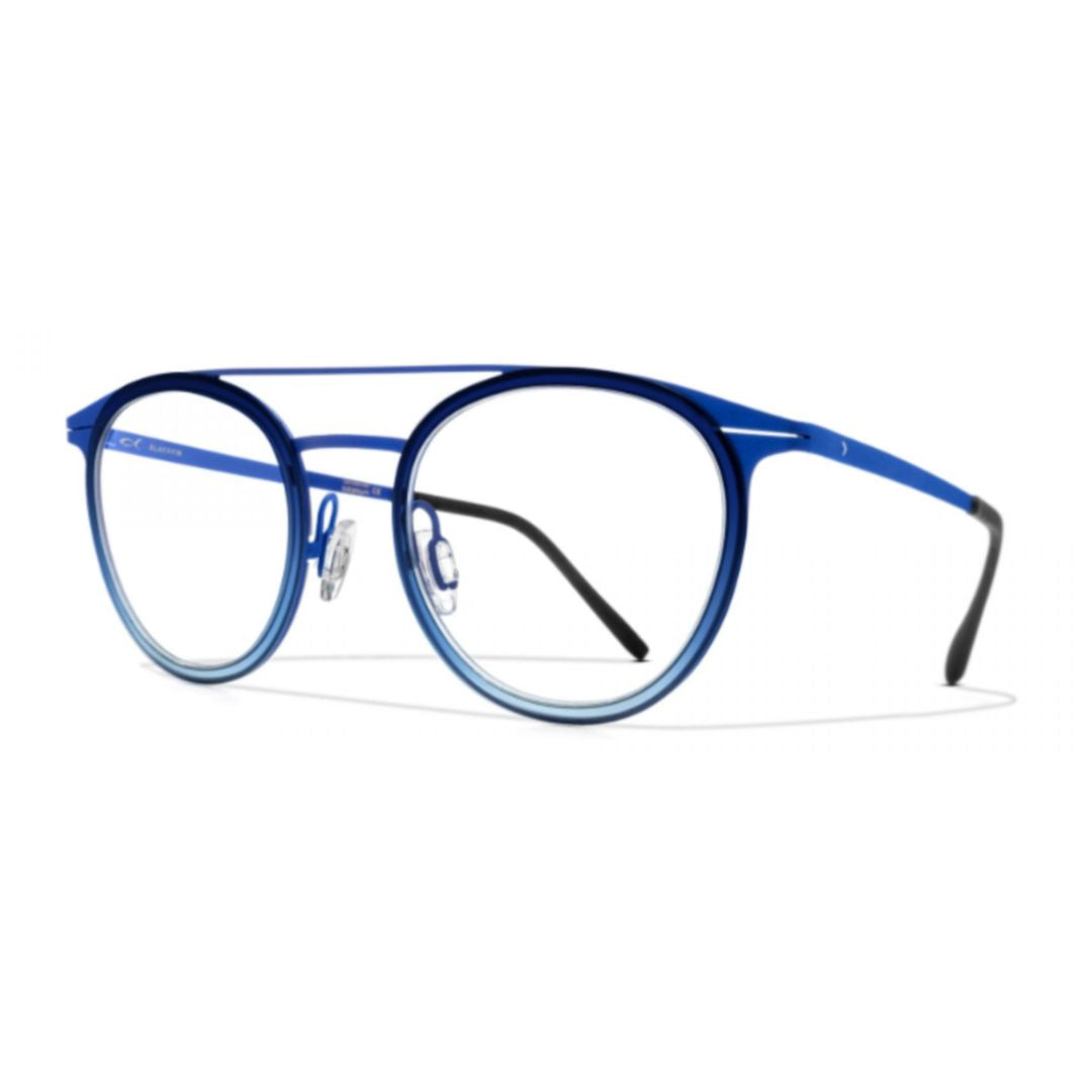 Bf974 Clear Lake Round Frame Eyeglasses with Double Bridge in Gradient Blue
