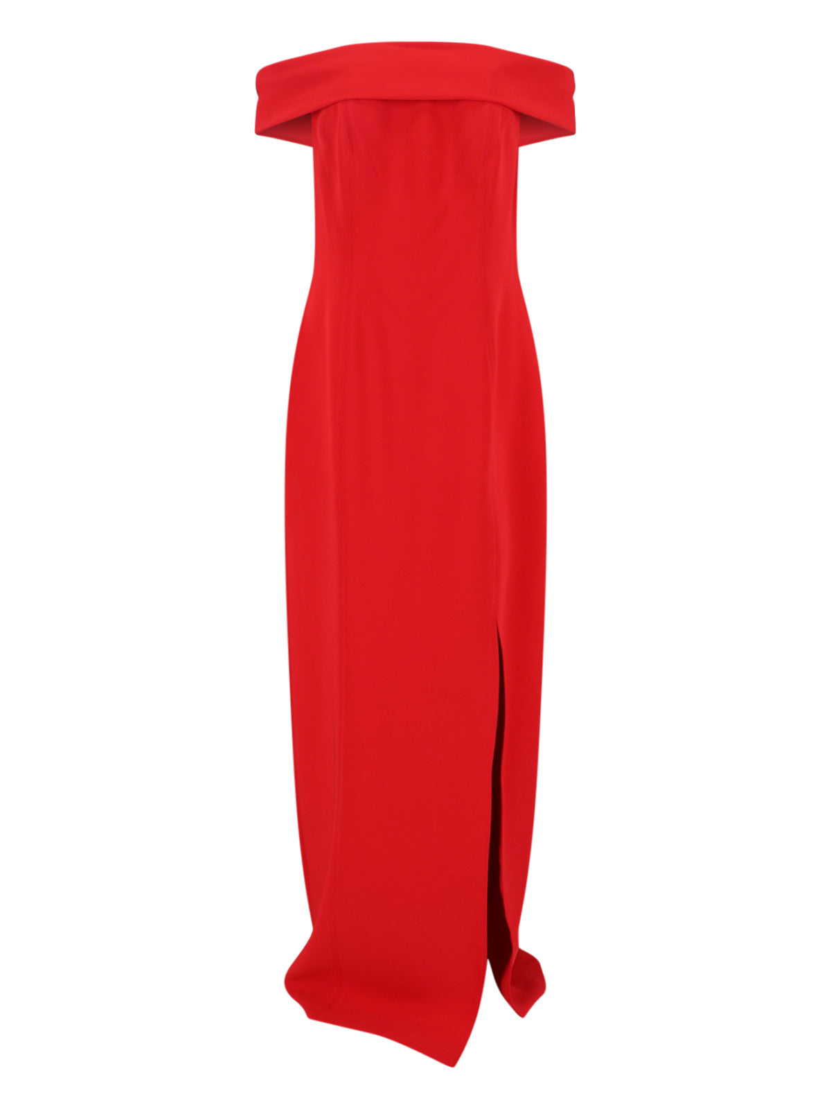 Off-Shoulder Red Maxi Dress