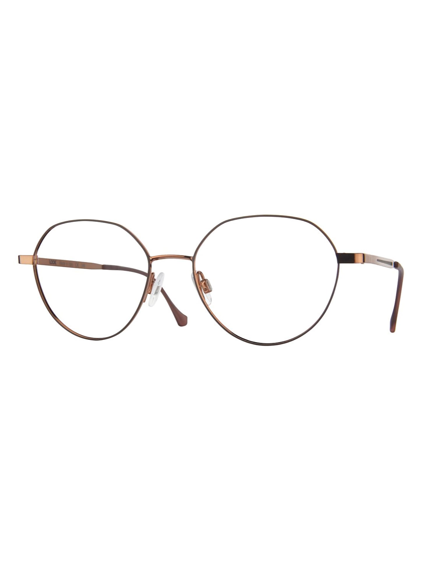 Oval Lens Optical Frames With Metallic Finish