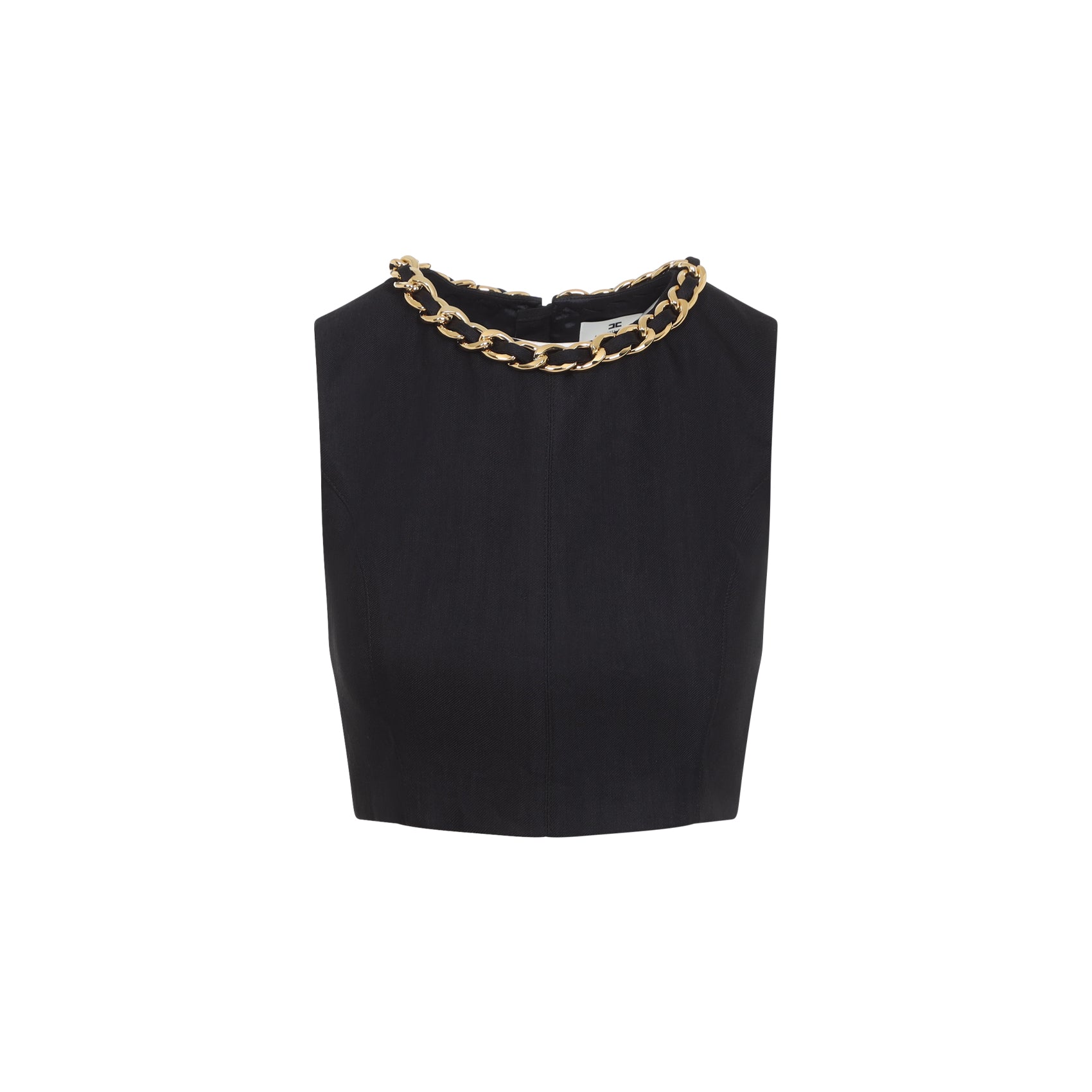 Sleeveless Linen-Blend Top