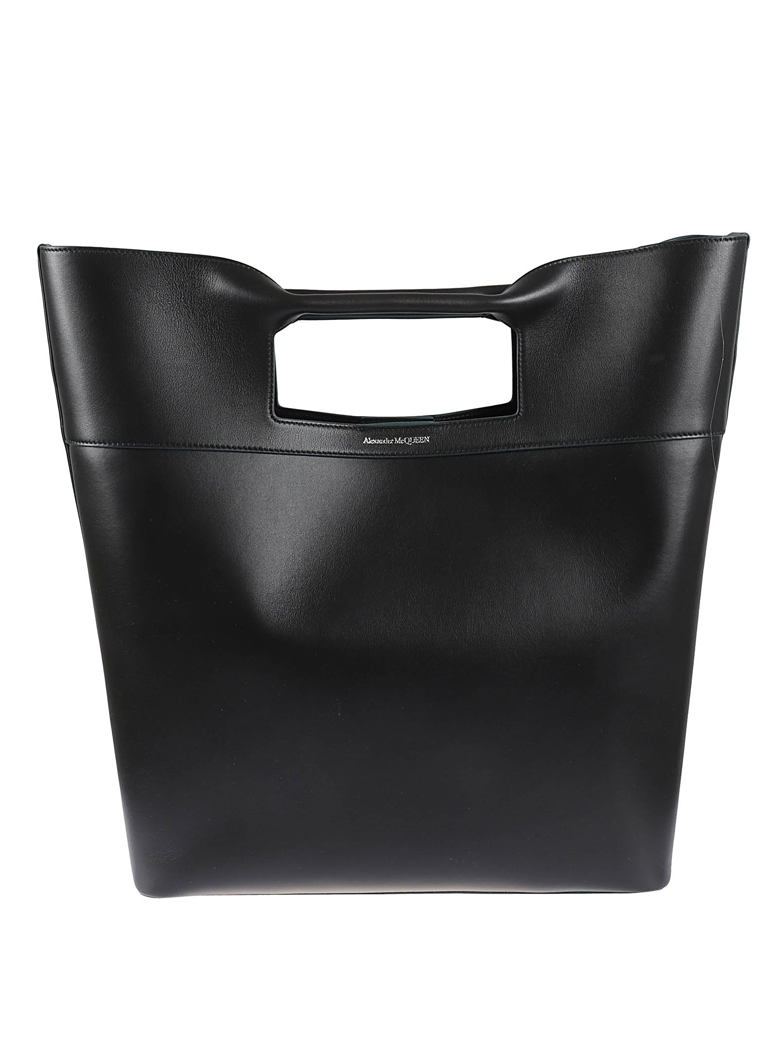 Structured Leather Bag With Design