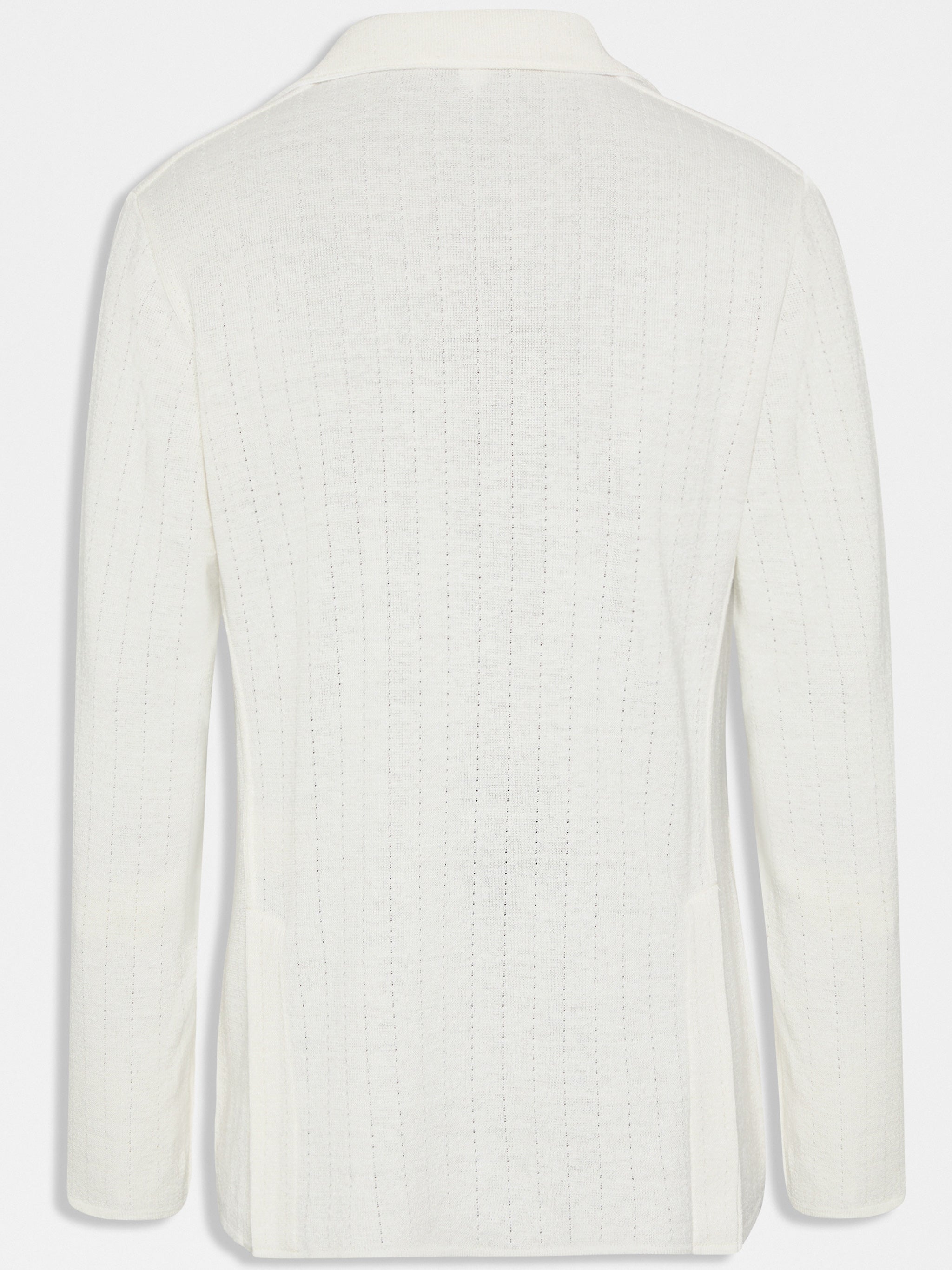 Blue Knitted Lightweight Linen Jacket