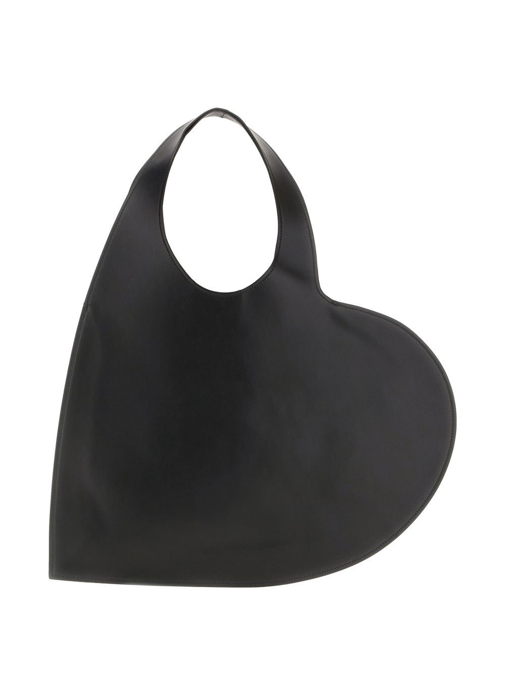Heart-Shaped Black Handbag With Aesthetic