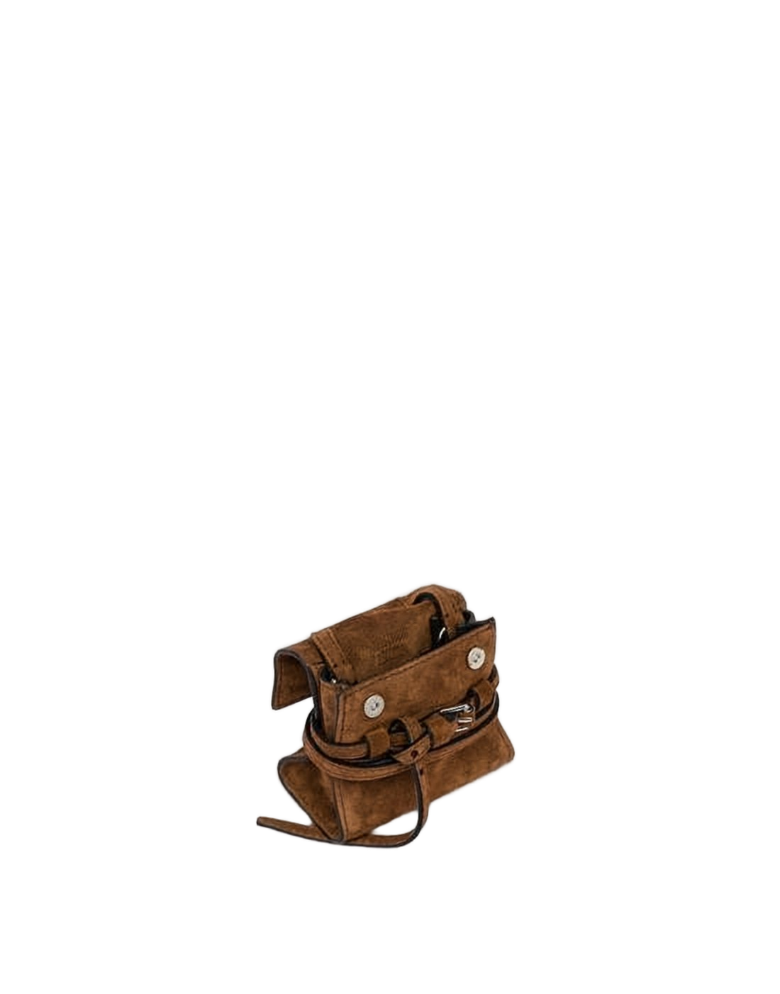 Compact Brown Calf Leather Tote Bag