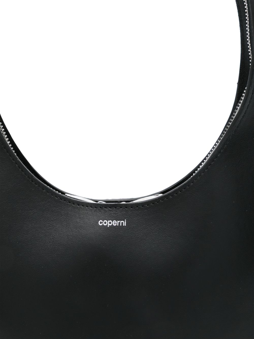 Black Handbag with Top Zip Closure
