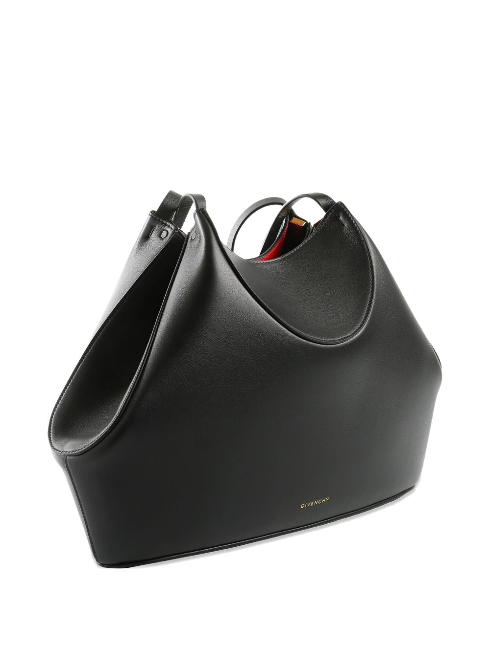 Structured Black Silk and Nylon Bag
