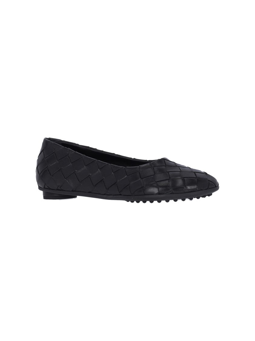 Intricately Woven Slip-On Ballerina Flats