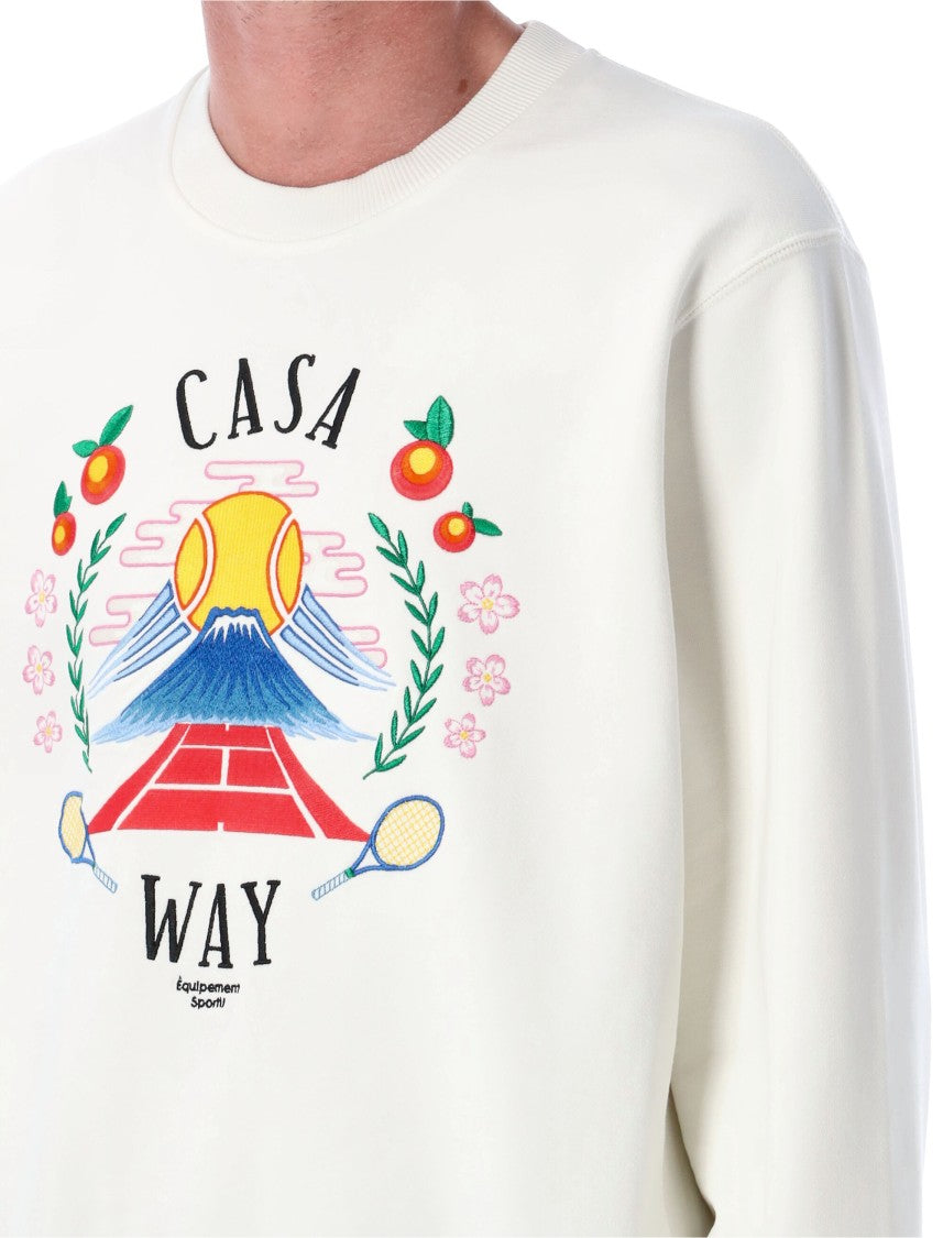 Casa Way Mountain Embroidered Sweatshirt