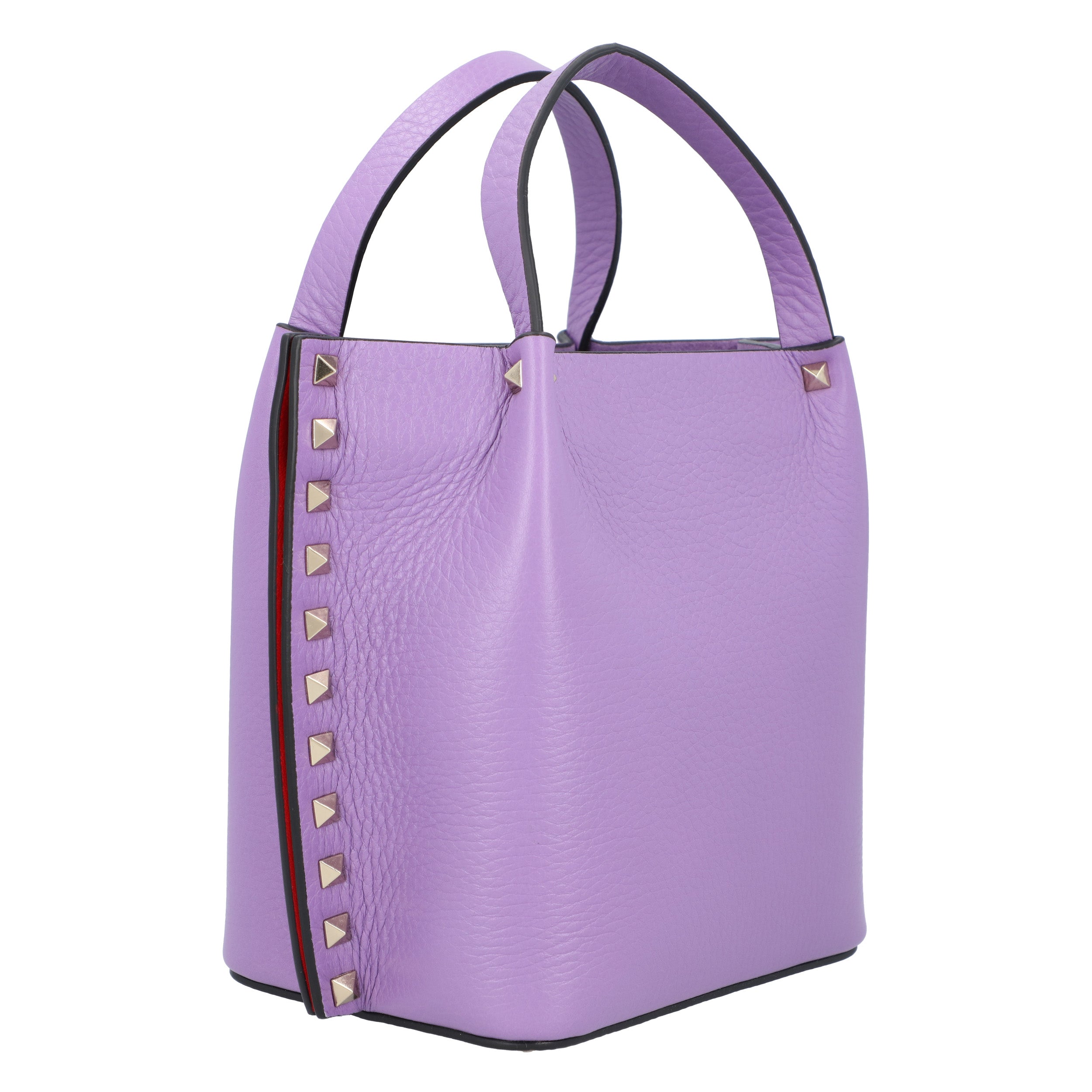 Rockstud-Embellished Tote Bag Purple