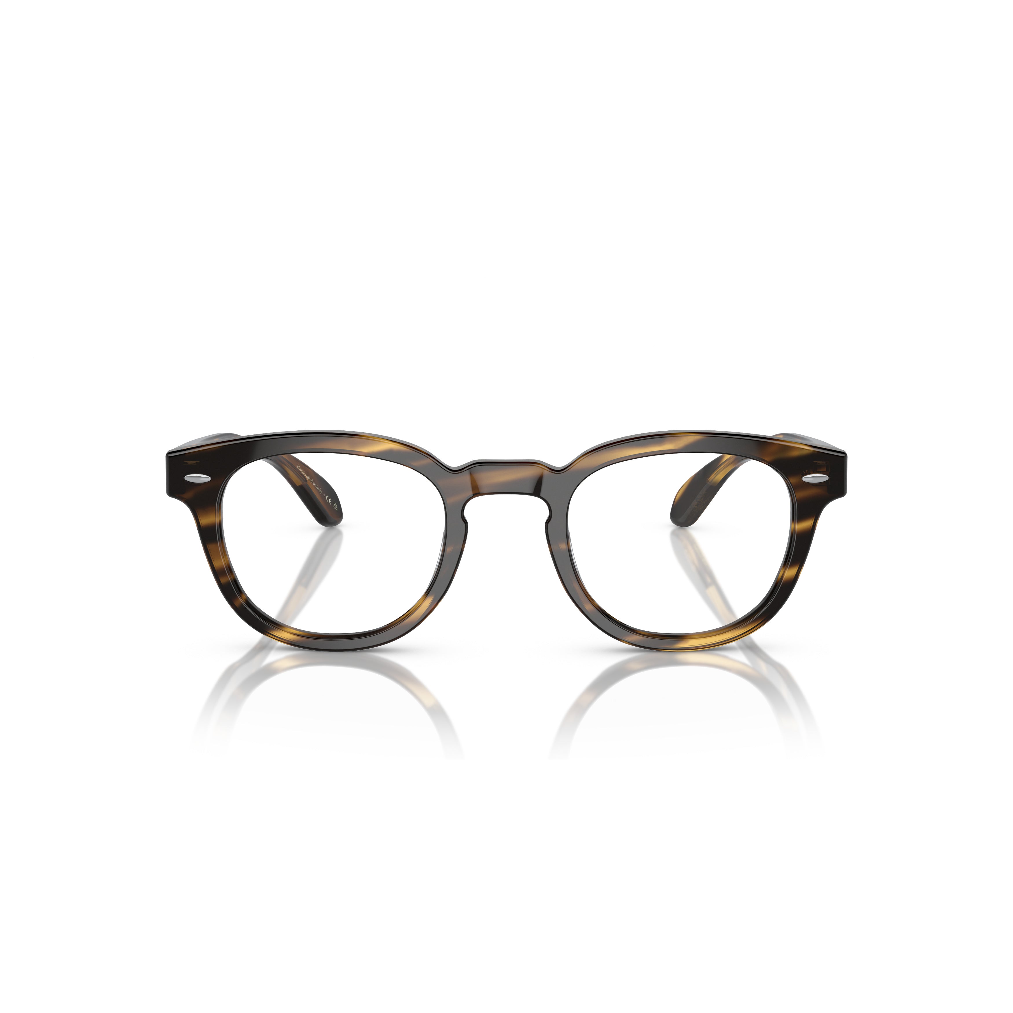 0ov5036 Round Tortoiseshell Frame Eyeglasses with Keyhole Bridge