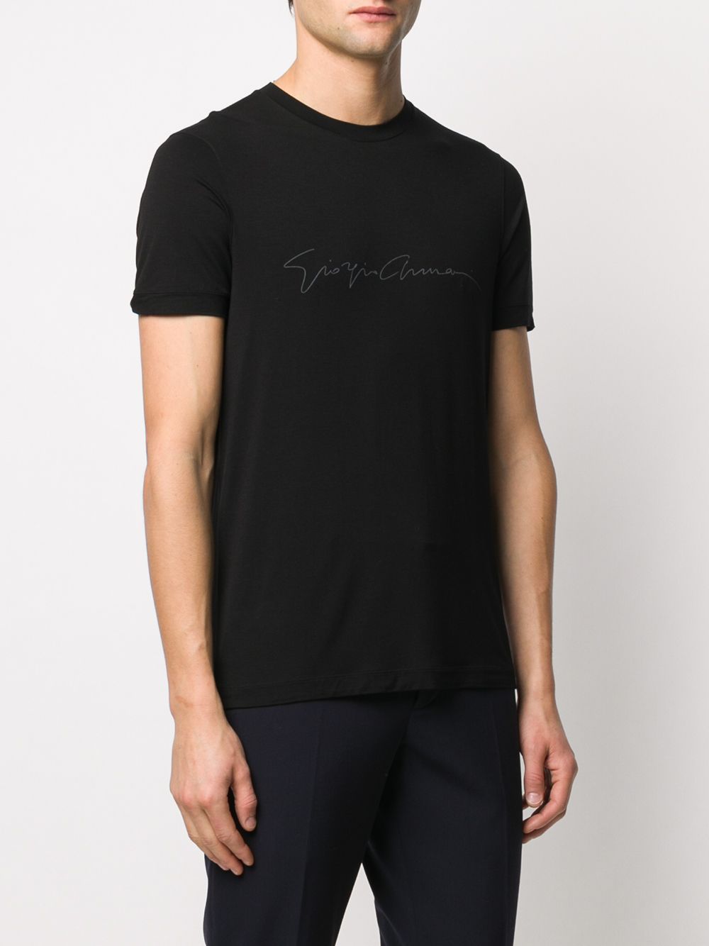 Subtle Signature Print Black T-Shirt