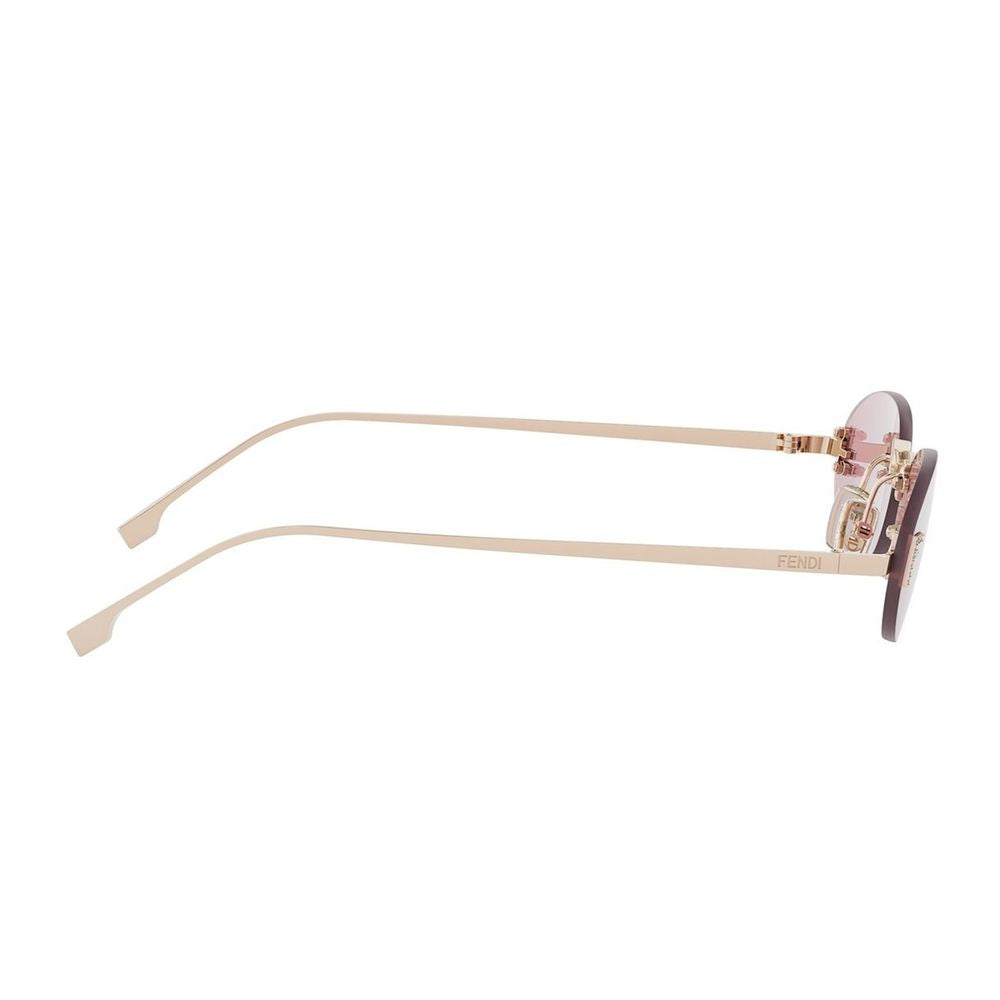 First Crystal 90S Inspired Oval Rimless Sunglasses