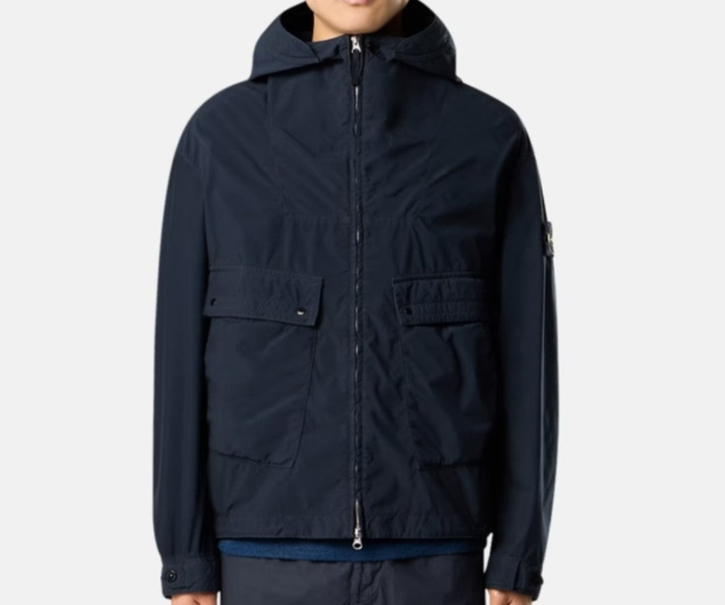 Boxy Short Parka With Front Zipper Closure