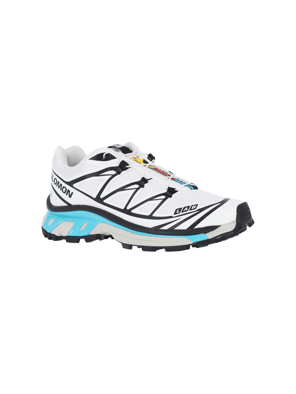 White Geometric Accent Streamlined Sneakers