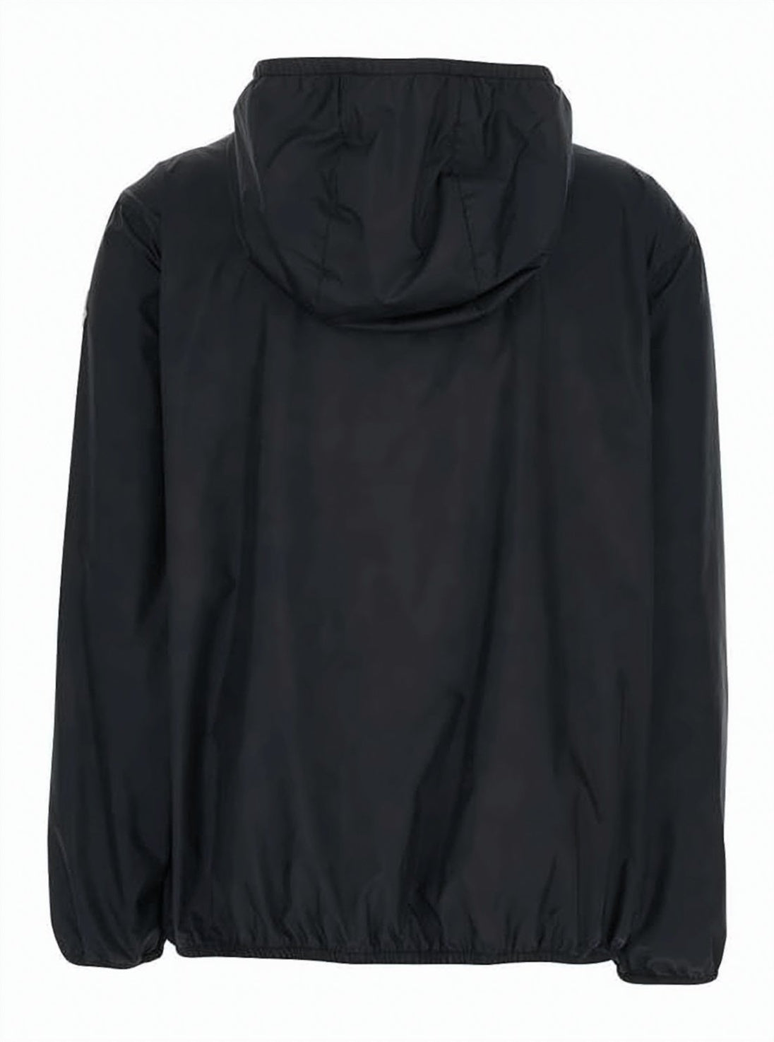 Black Jacket with Hood and Zipper Closure