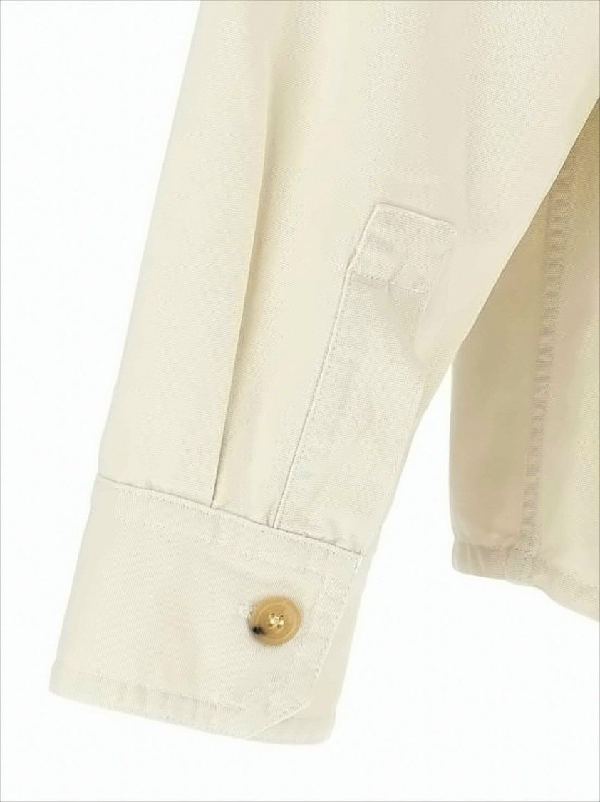 Long-Sleeve Cotton Shirt with Classic Collar