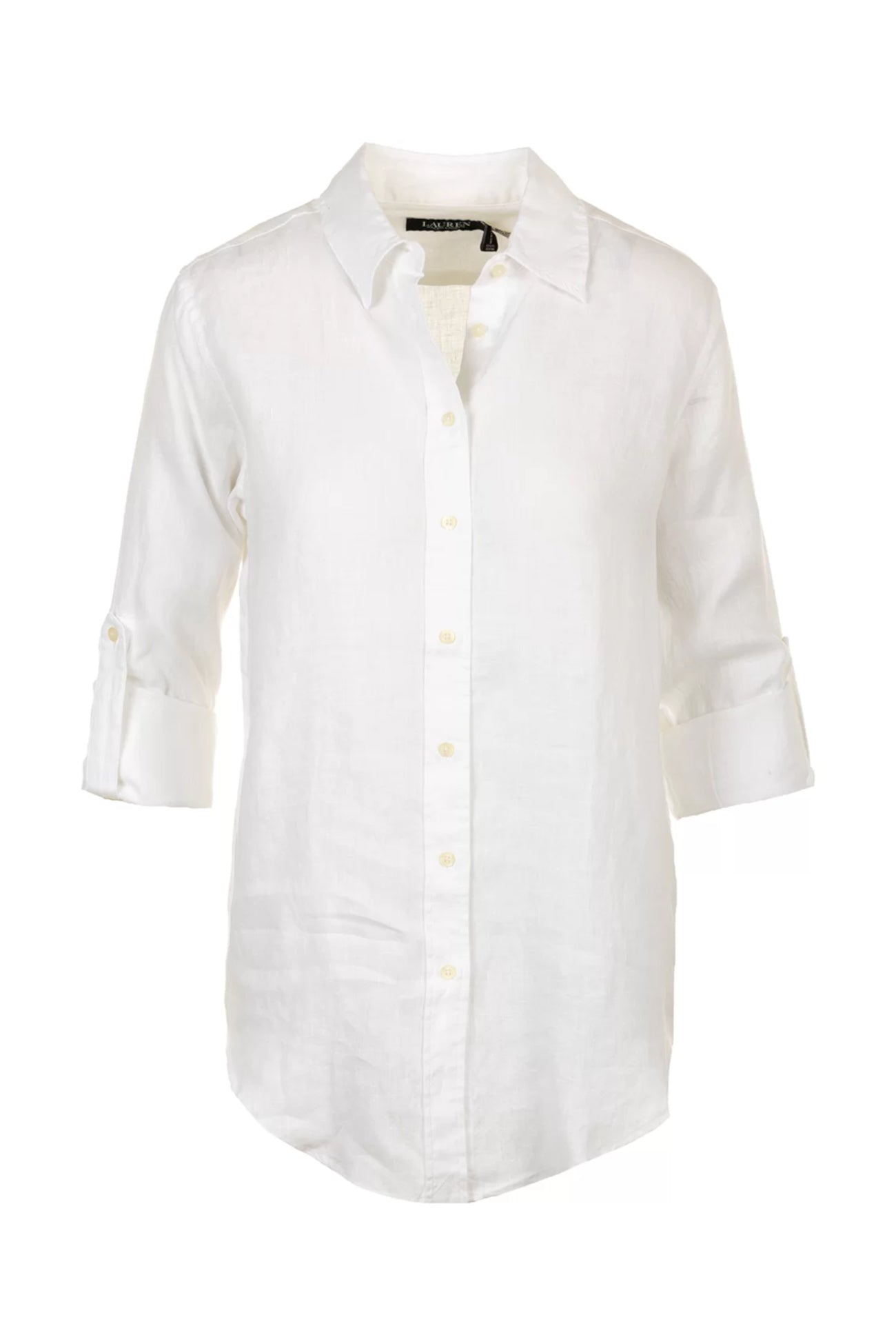 White Karrie Tissue Linen Button Shirt