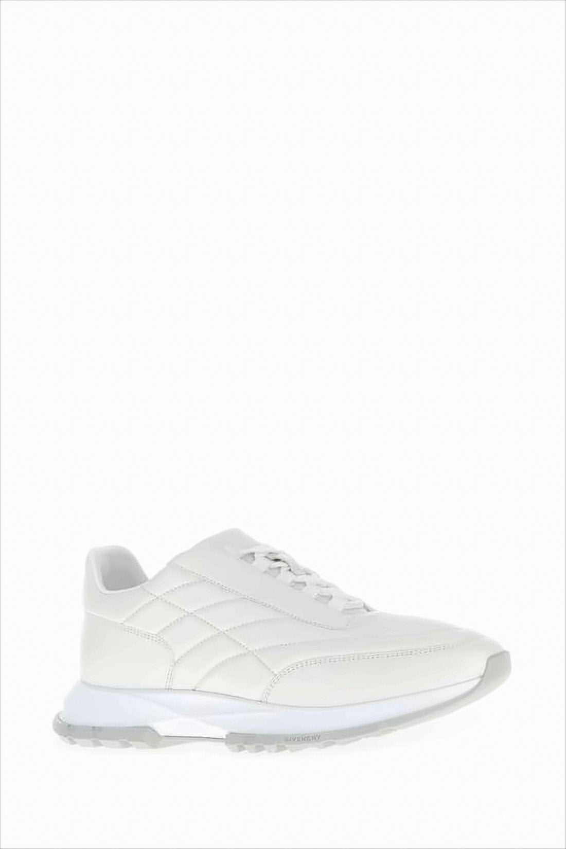 Minimalist White Low-Top Sneakers with Elevated Sole