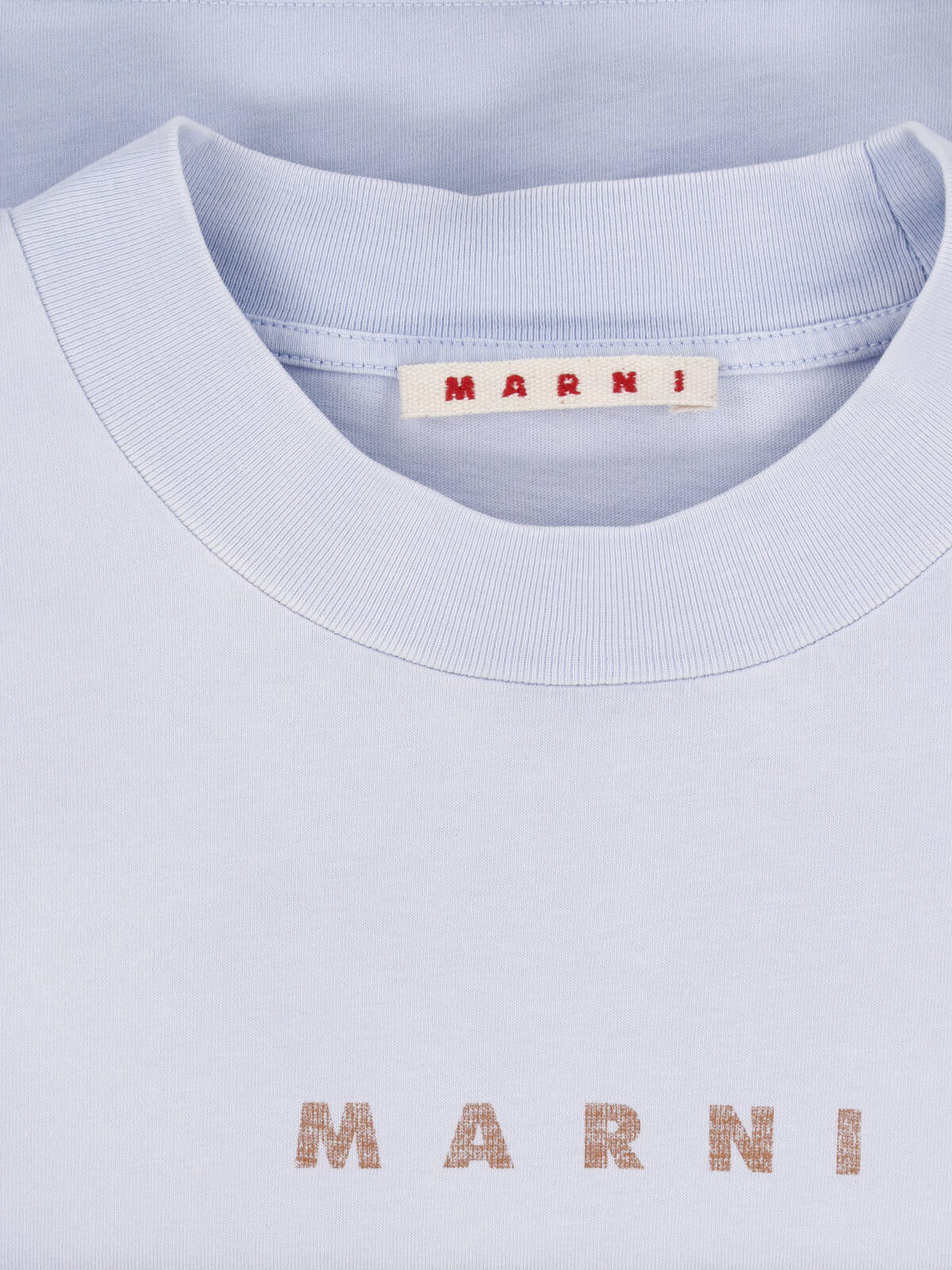 Grey Cropped Logo Cotton T-shirt