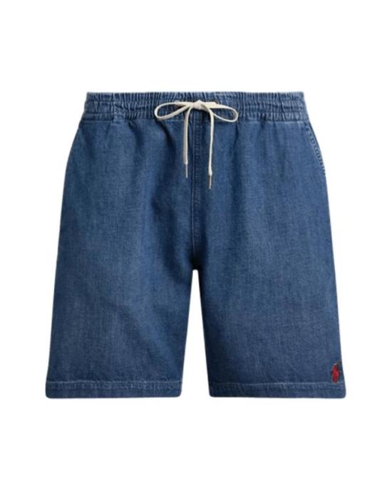 Medium Blue Denim Shorts With Relaxed Fit