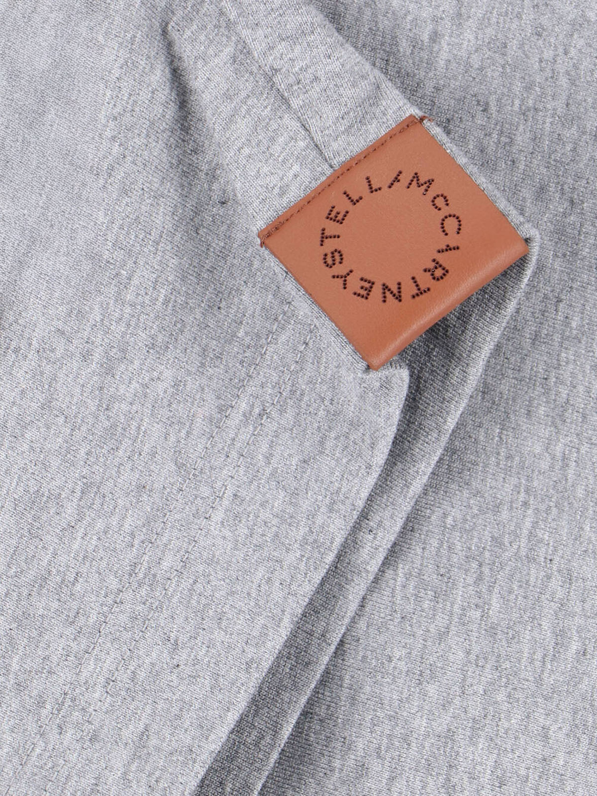 Grey Cropped Wide Sleeve Logo Sweatshirt