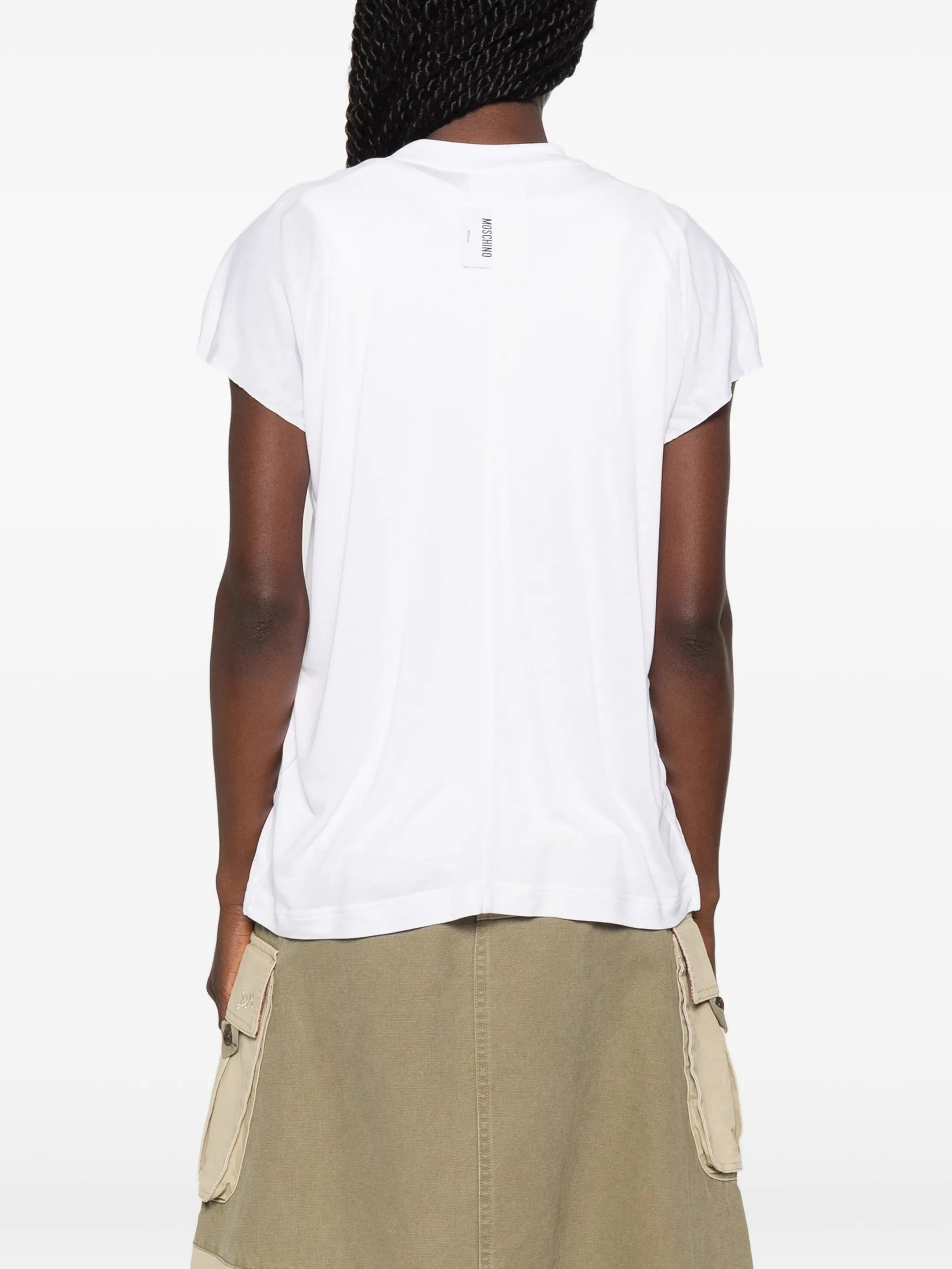 White Soft Viscose Round Neck T-Shirt