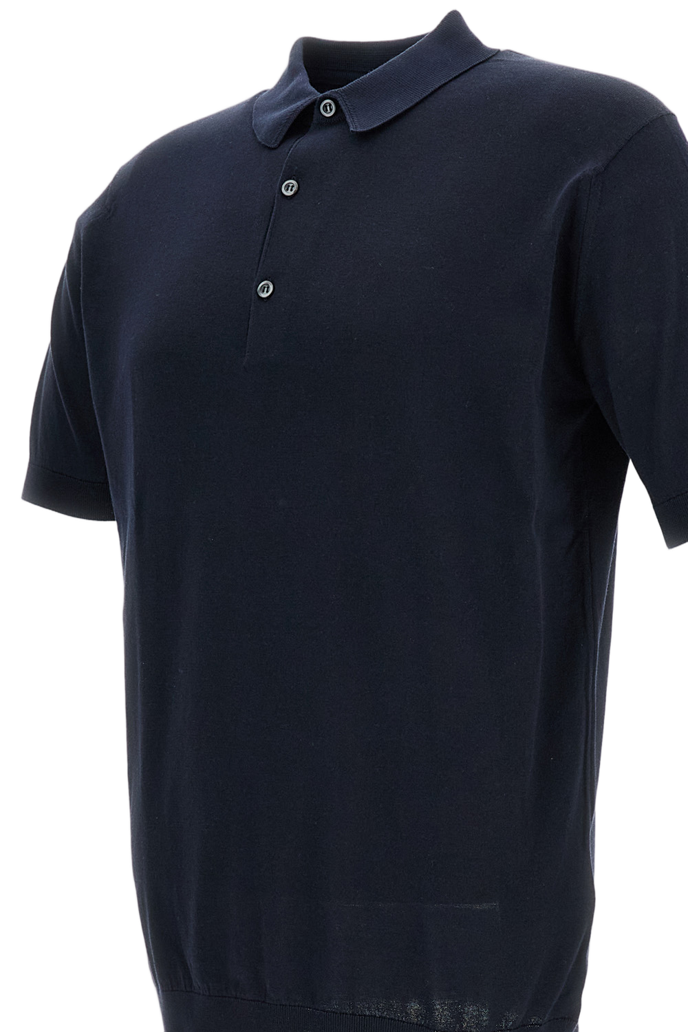 Blue Relaxed Fit Cotton Polo T-Shirt