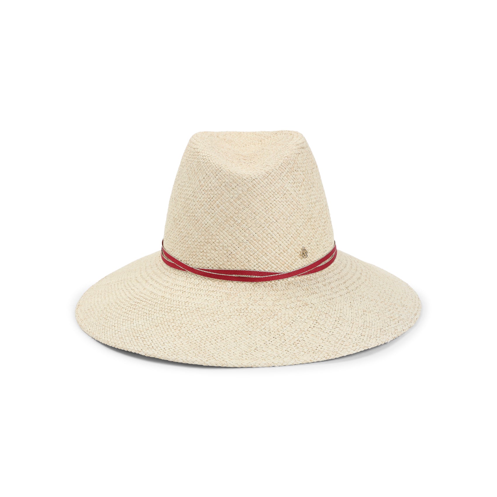Nude/Neutral Woven Wide-Brim Hat