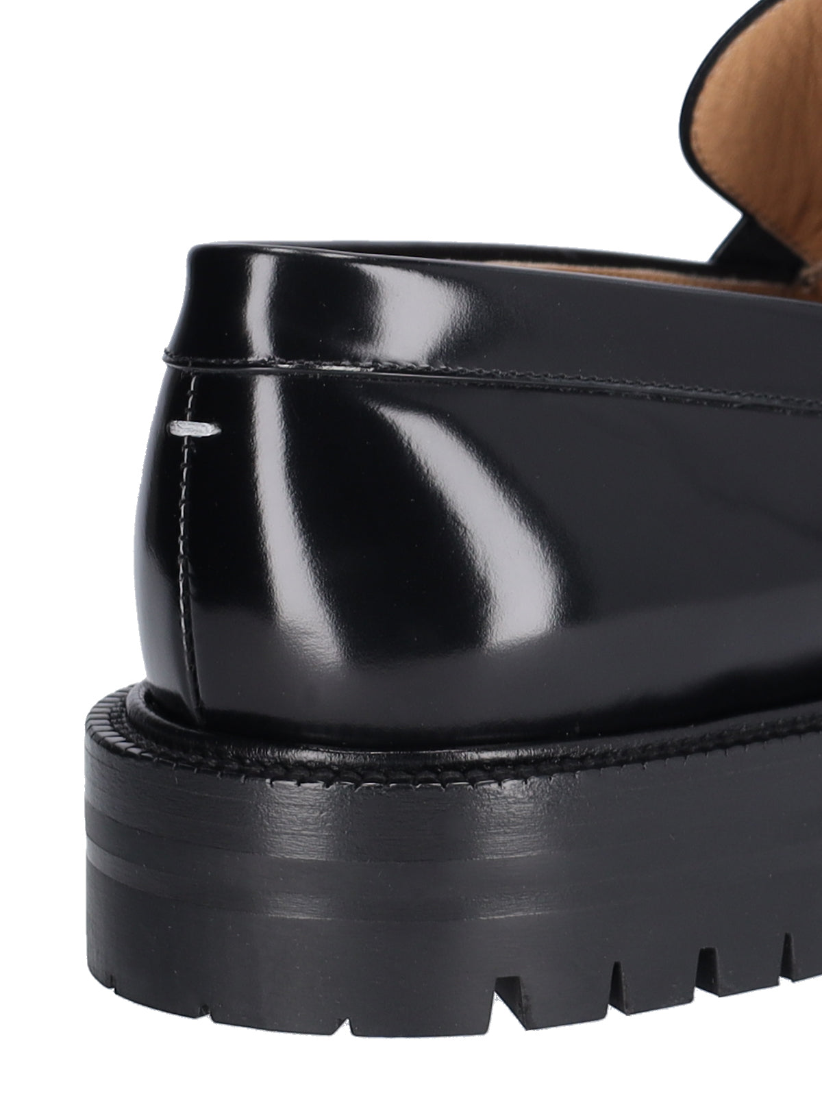 Moccasini Tabi County in Glossy Black Calf Leather