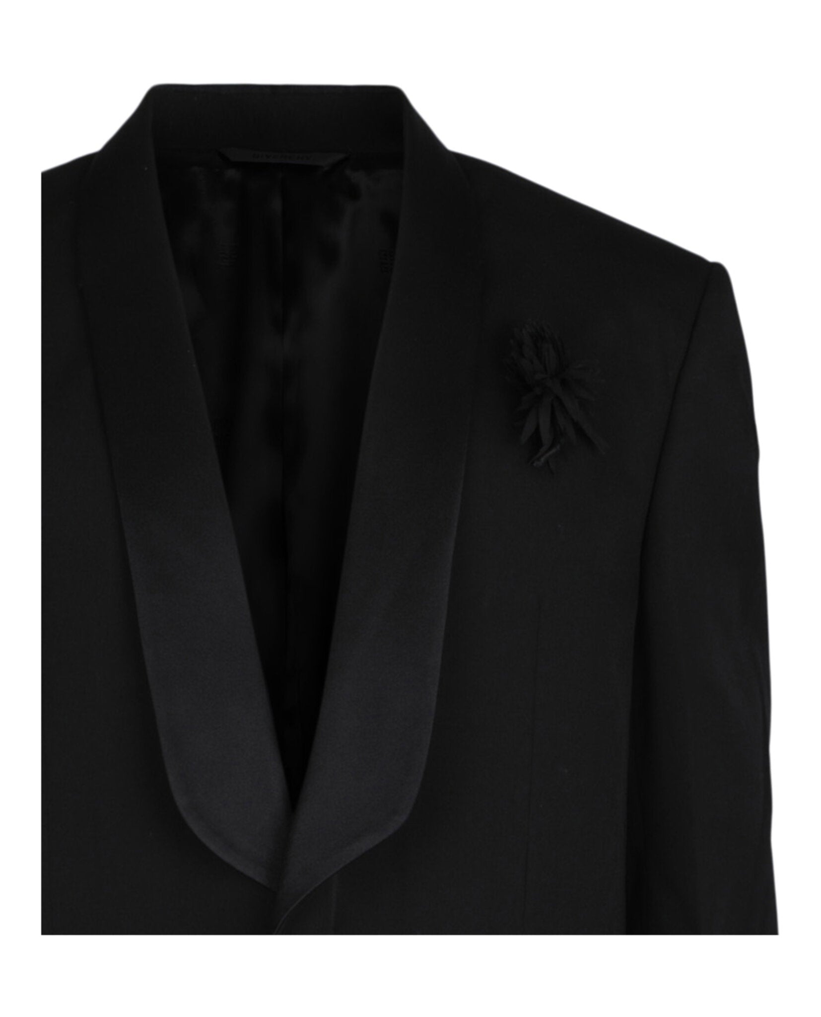 Jacket In Wool With Satin Shawl Lapel
