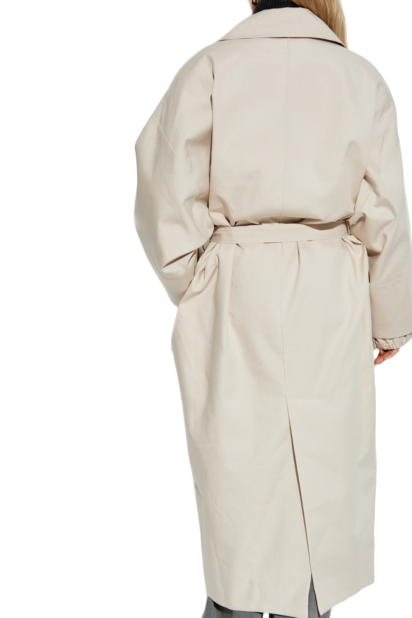 Long Oversized Water-Repellent Trench Coat