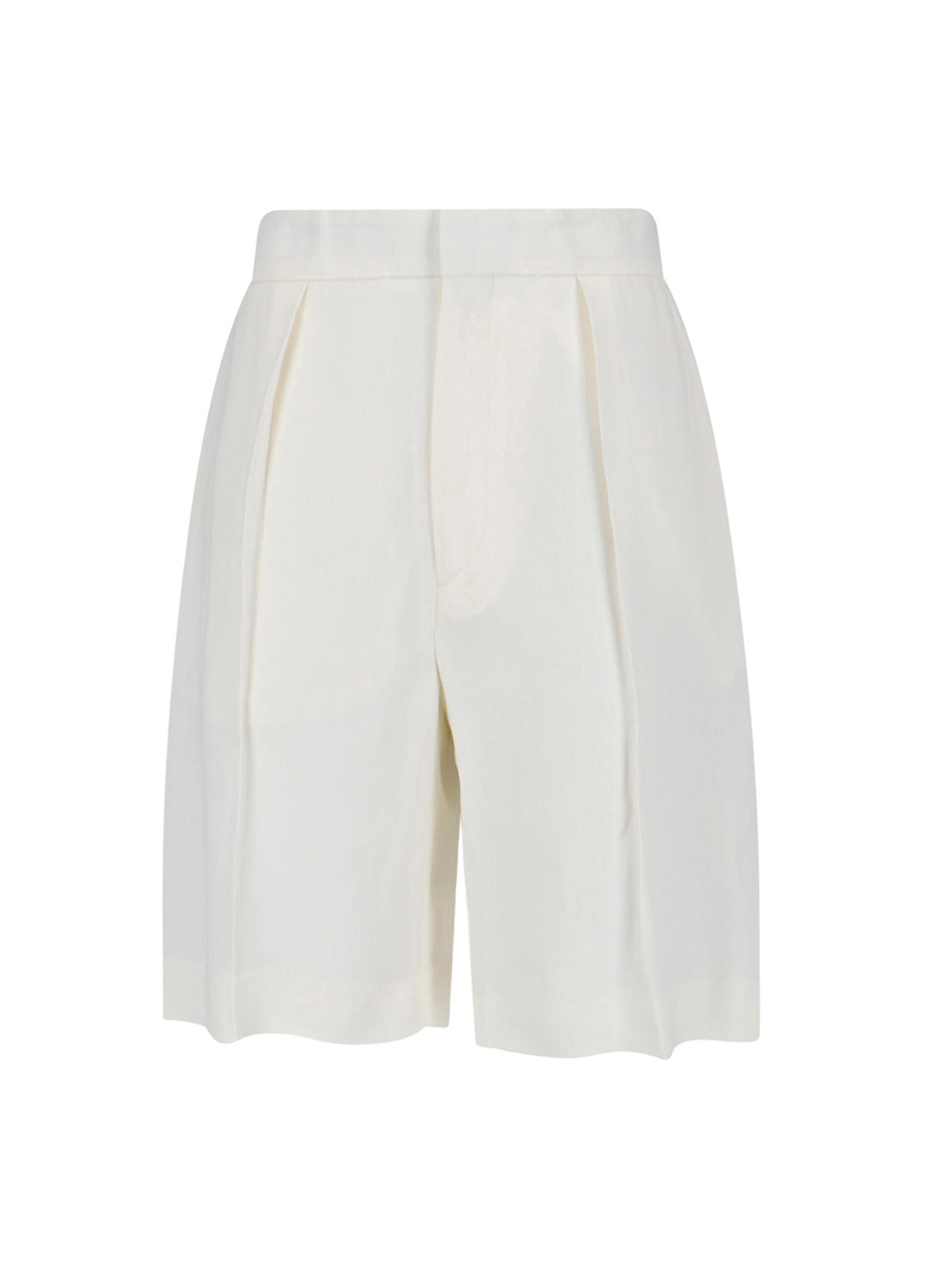 Straight-Leg Trousers with Classic Waistband and Polished Finish