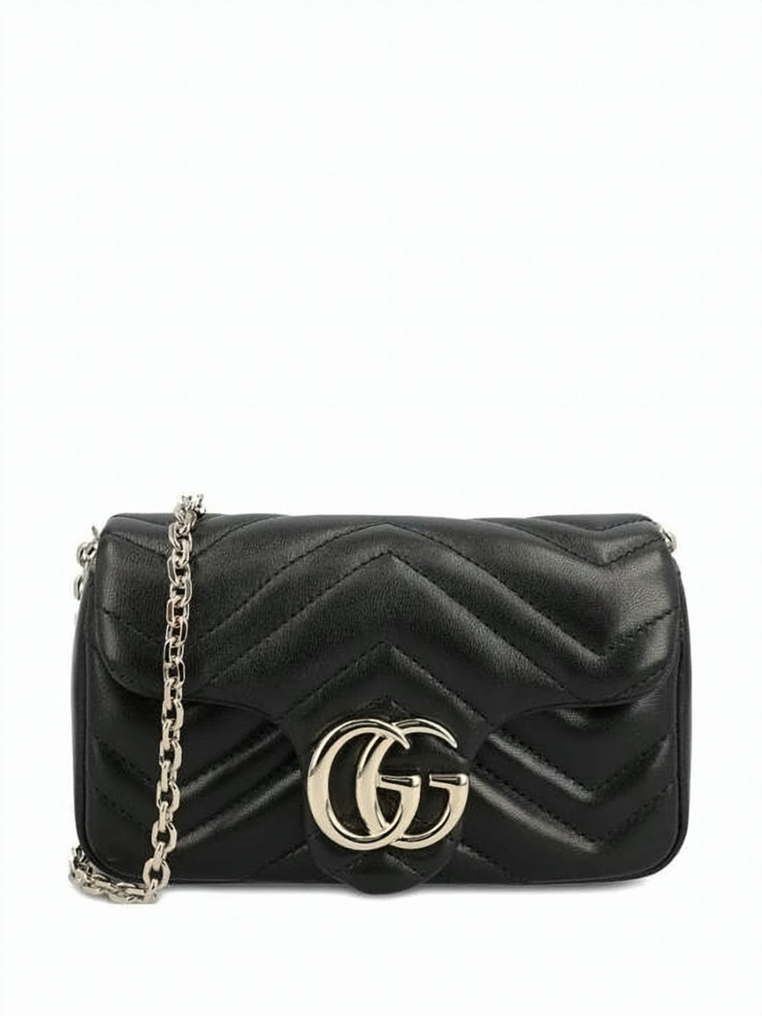 Quilted Chevron Mini Shoulder Bag with Double G Logo