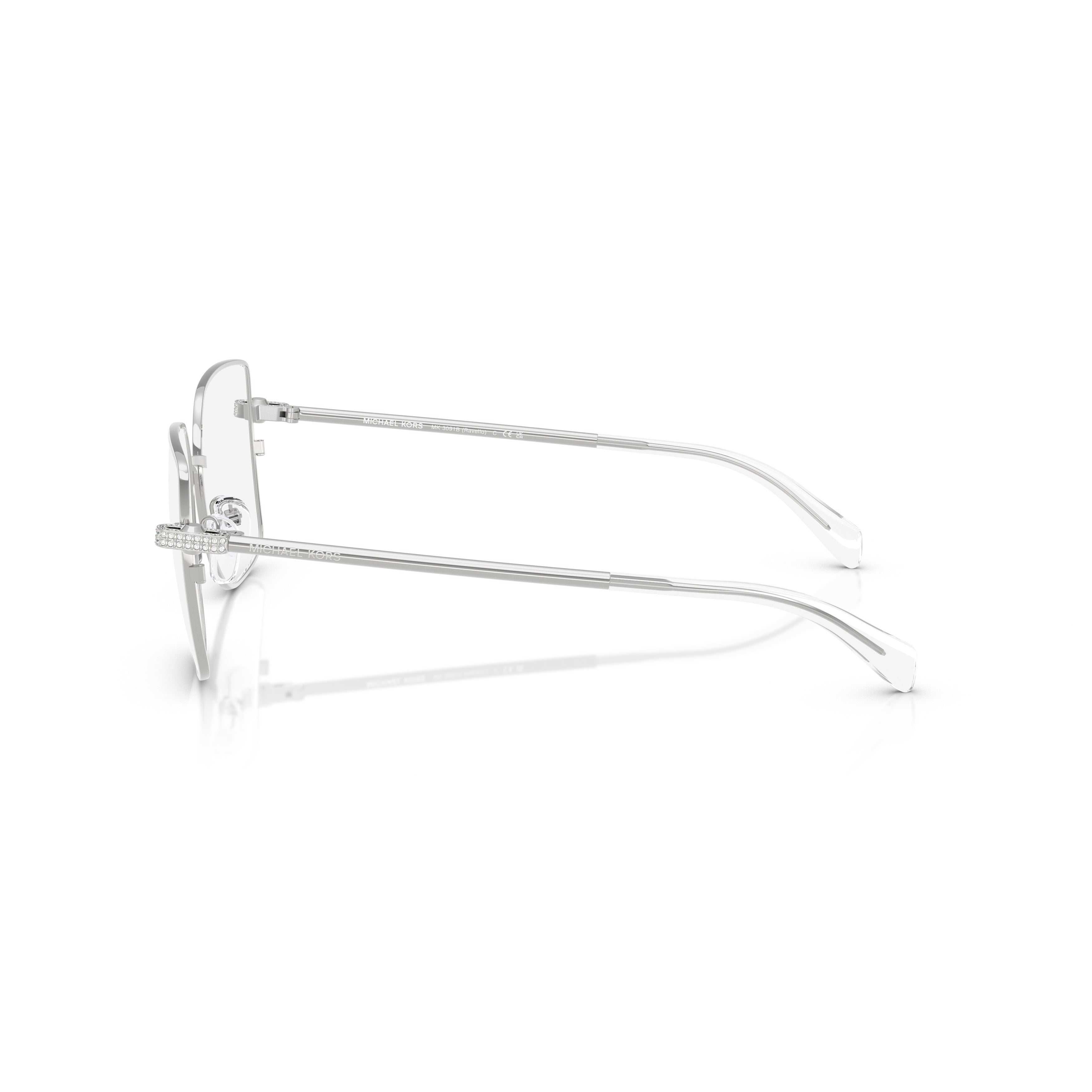 0mk3091b Square-Shaped Silver Metal Eyeglasses with Minimalist Design