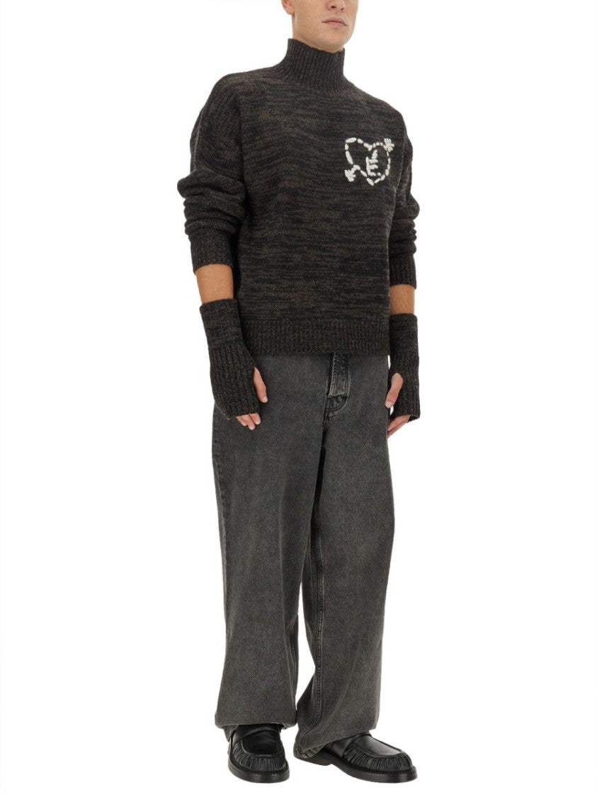 High Neck Merino Wool Sweater